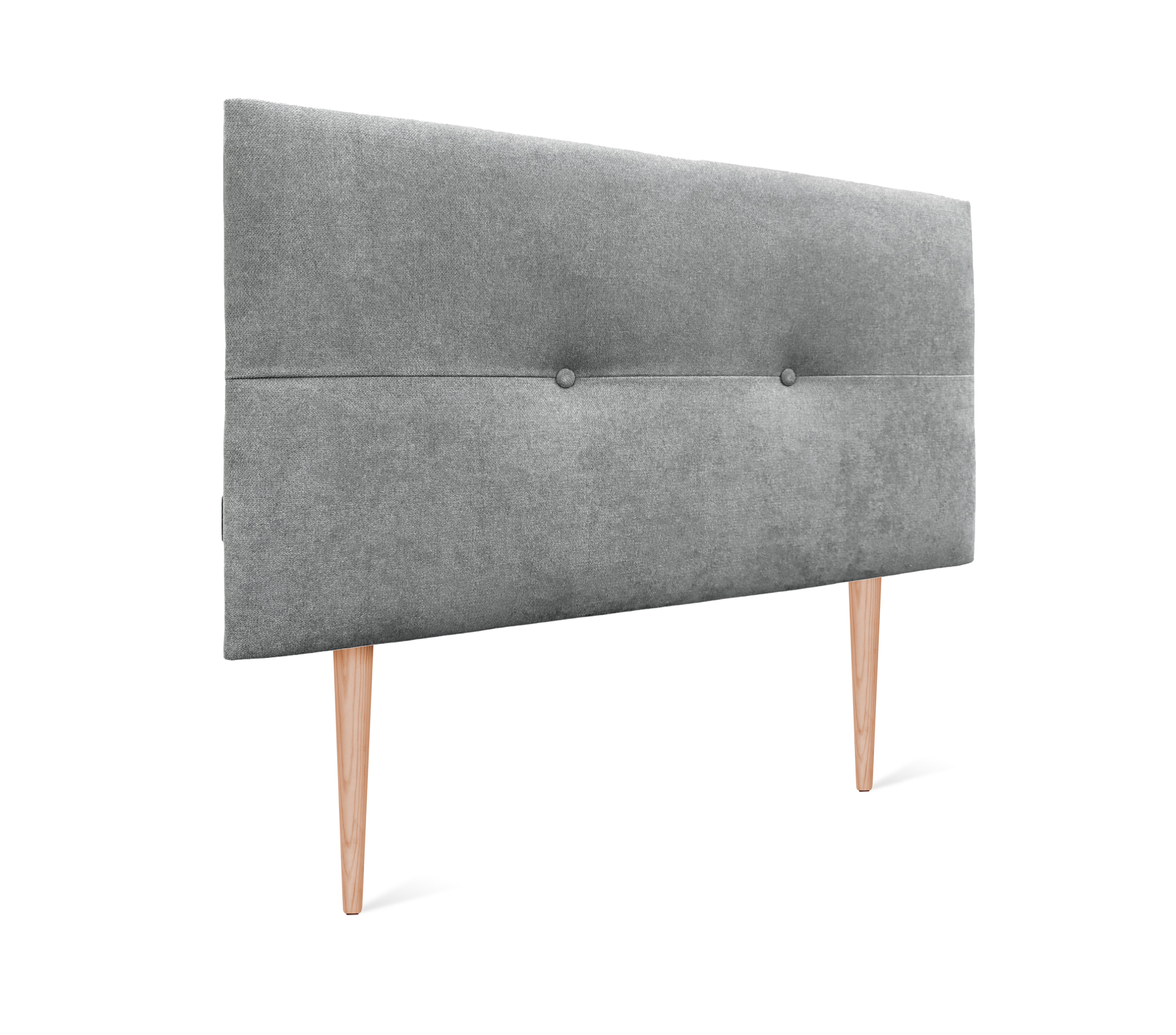 Dhome cabecero de tela aqualine con botones 110x105cm con patas camas 105 - gris