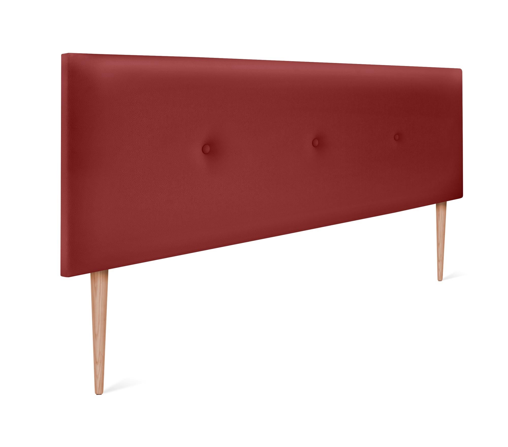 DHOME Testiera In Ecopelle Premium Pro Con 2 File Di Bottoni E Gambe Testata Imbottita Letto Di Lusso Bianco Avorio 90cm 93700030