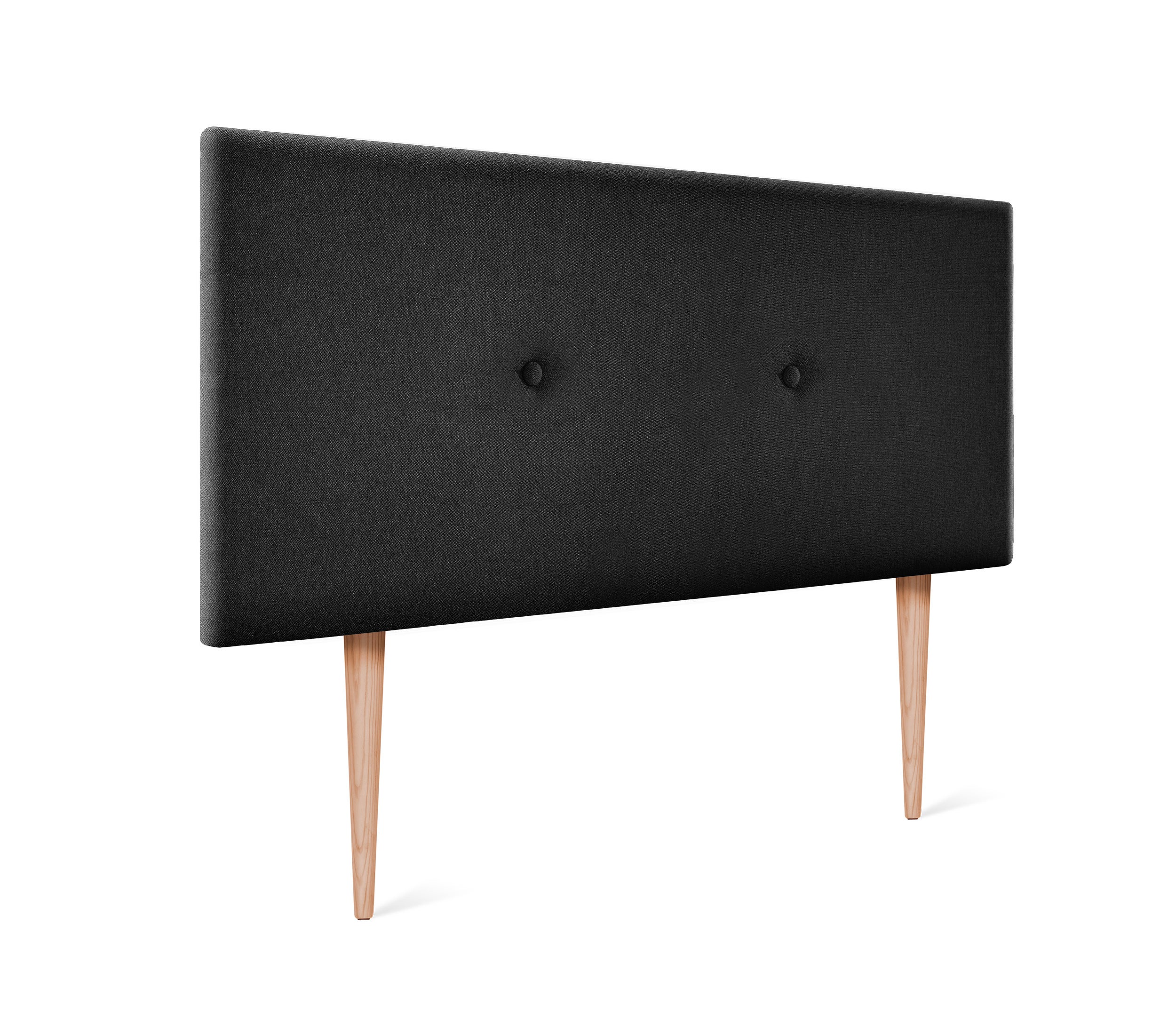 Dhome cabecero de tela aqualine liso con botones 95x105cm con patas camas 90 - negro
