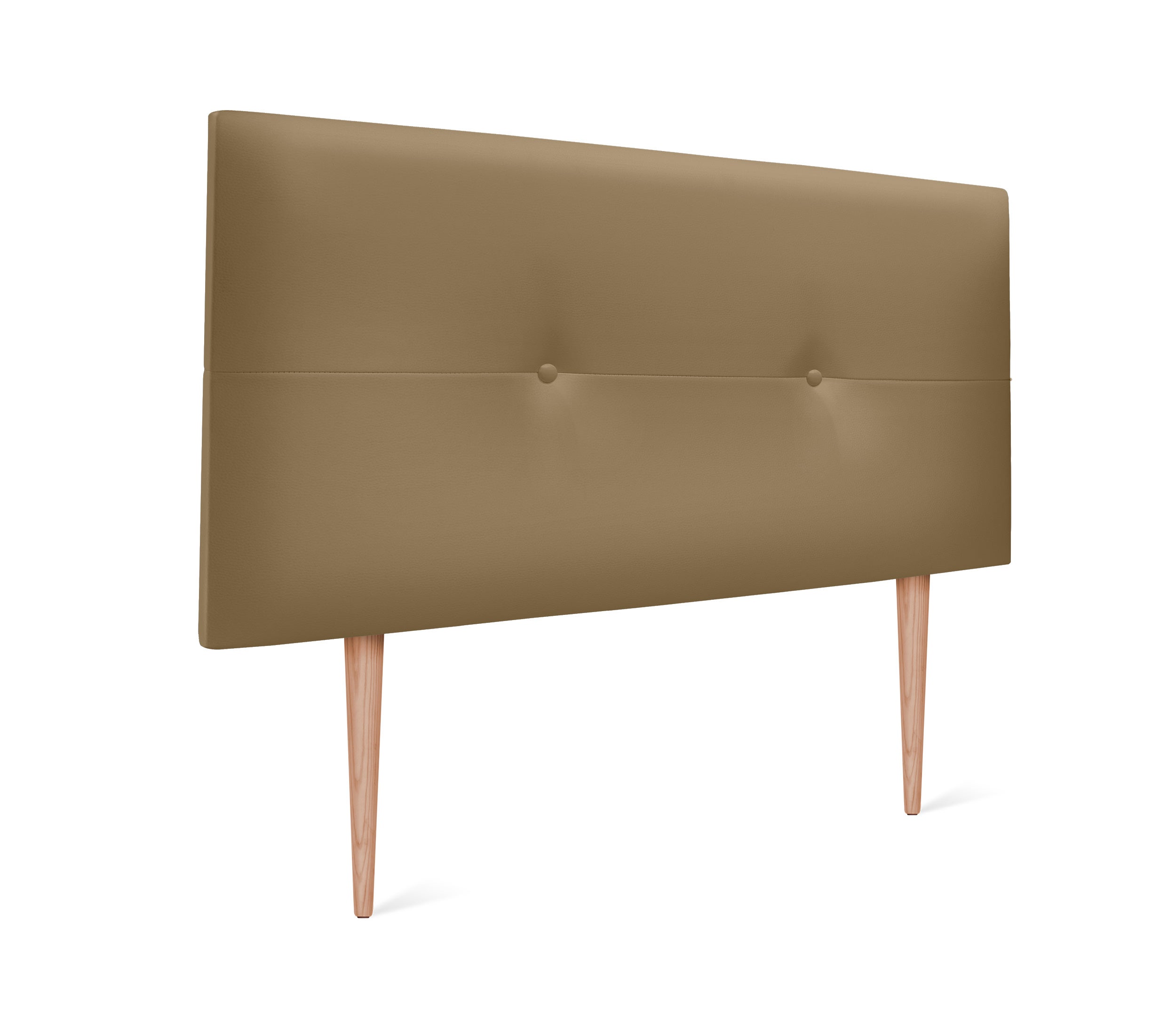 Dhome cabecero de polipiel con botones 105x105cm con patas camas 105 - marrón claro