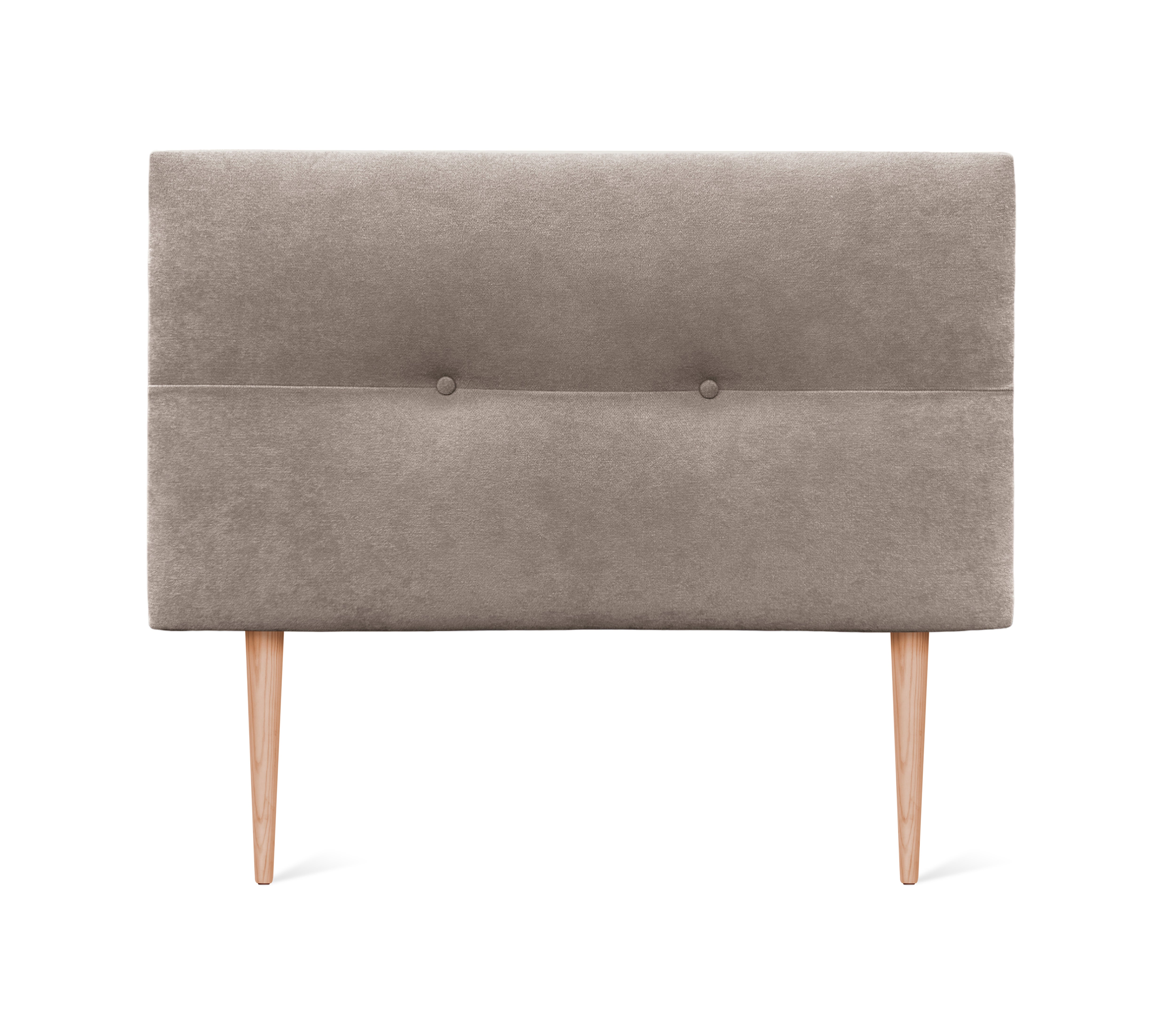 Dhome cabecero de tela aqualine con botones 110x105cm con patas camas 105 - tierra