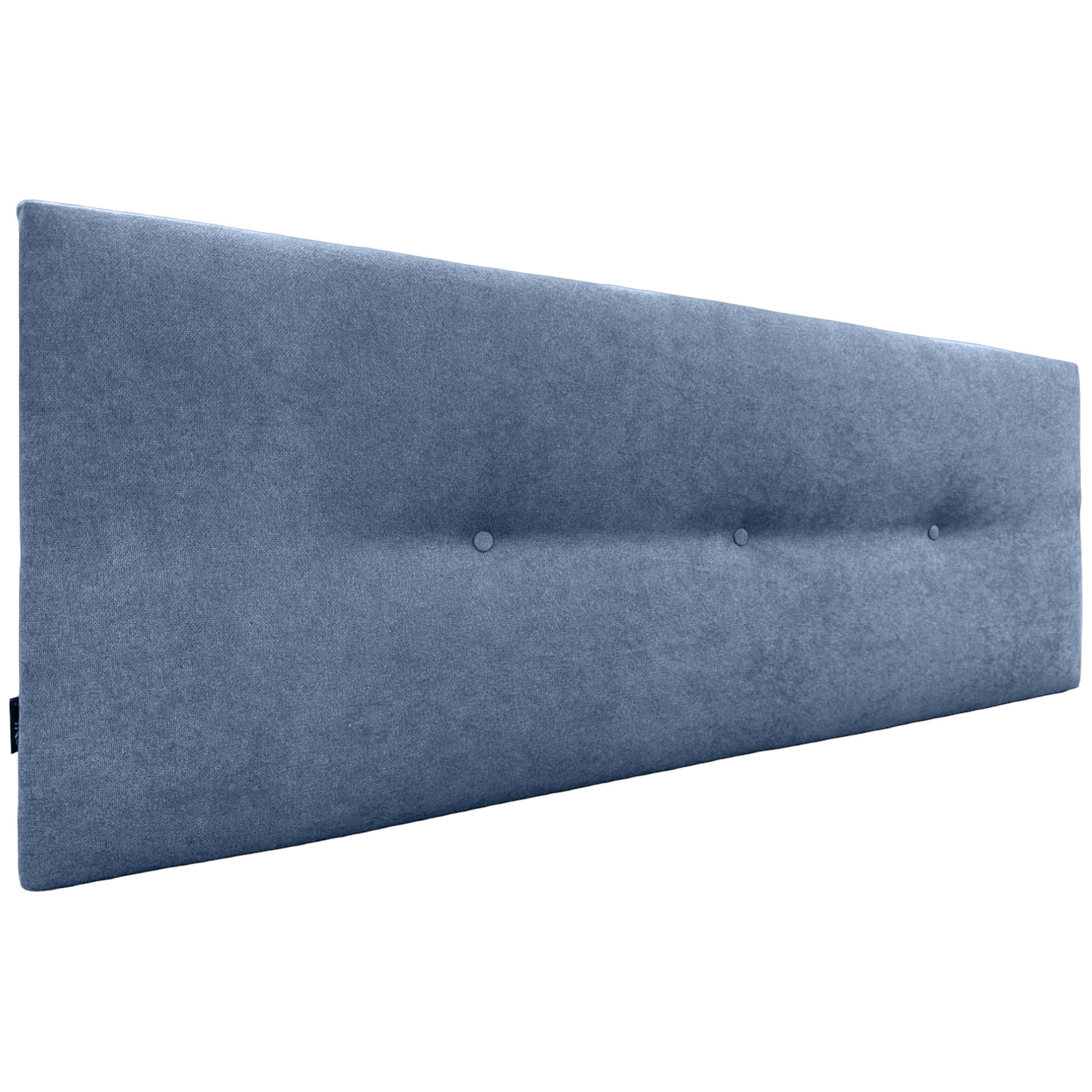 Dhome cabecero de tela aqualine liso con botones 145x50cm camas 135/140 - azul