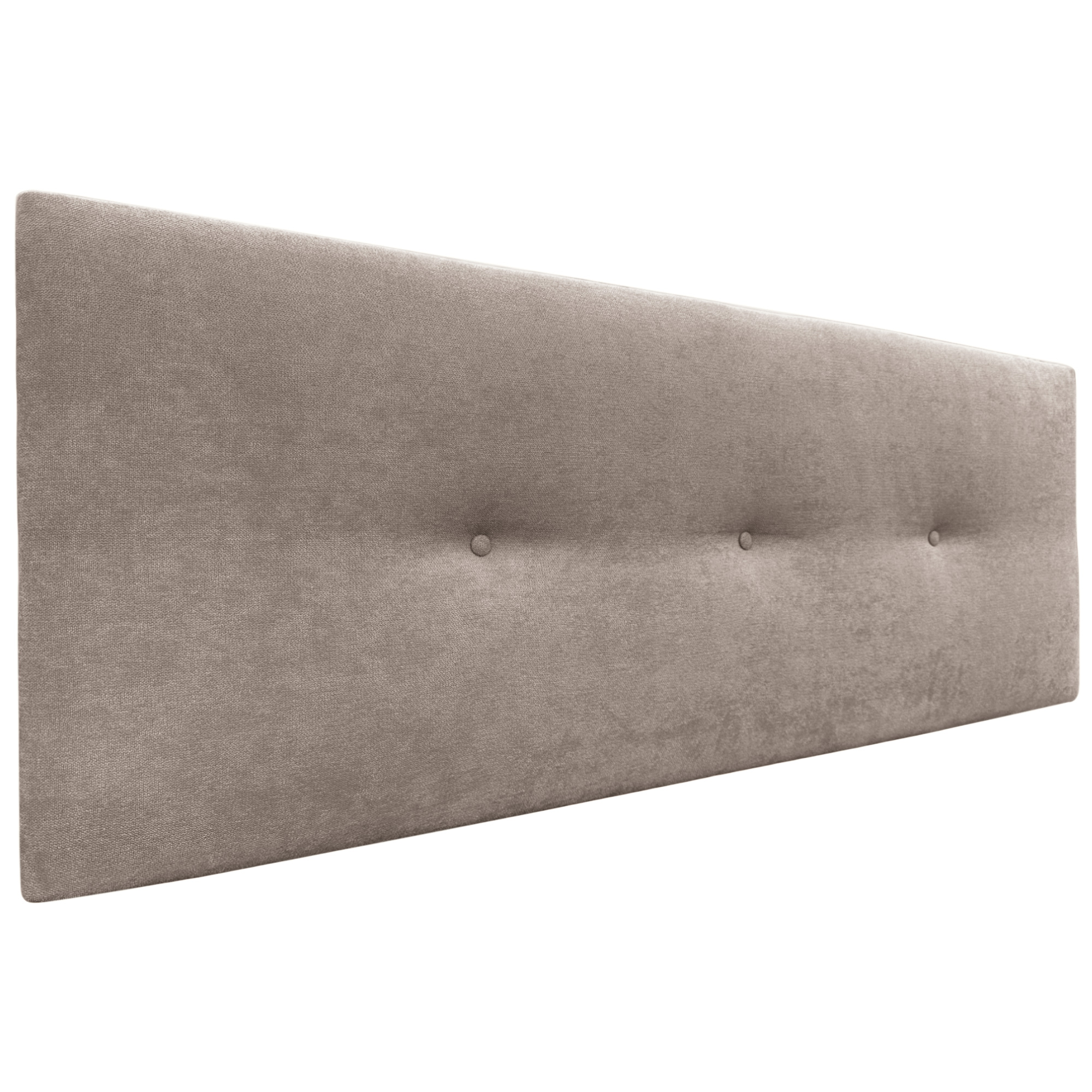 Dhome cabecero de tela aqualine liso con botones 145x50cm camas 135/140 - tierra
