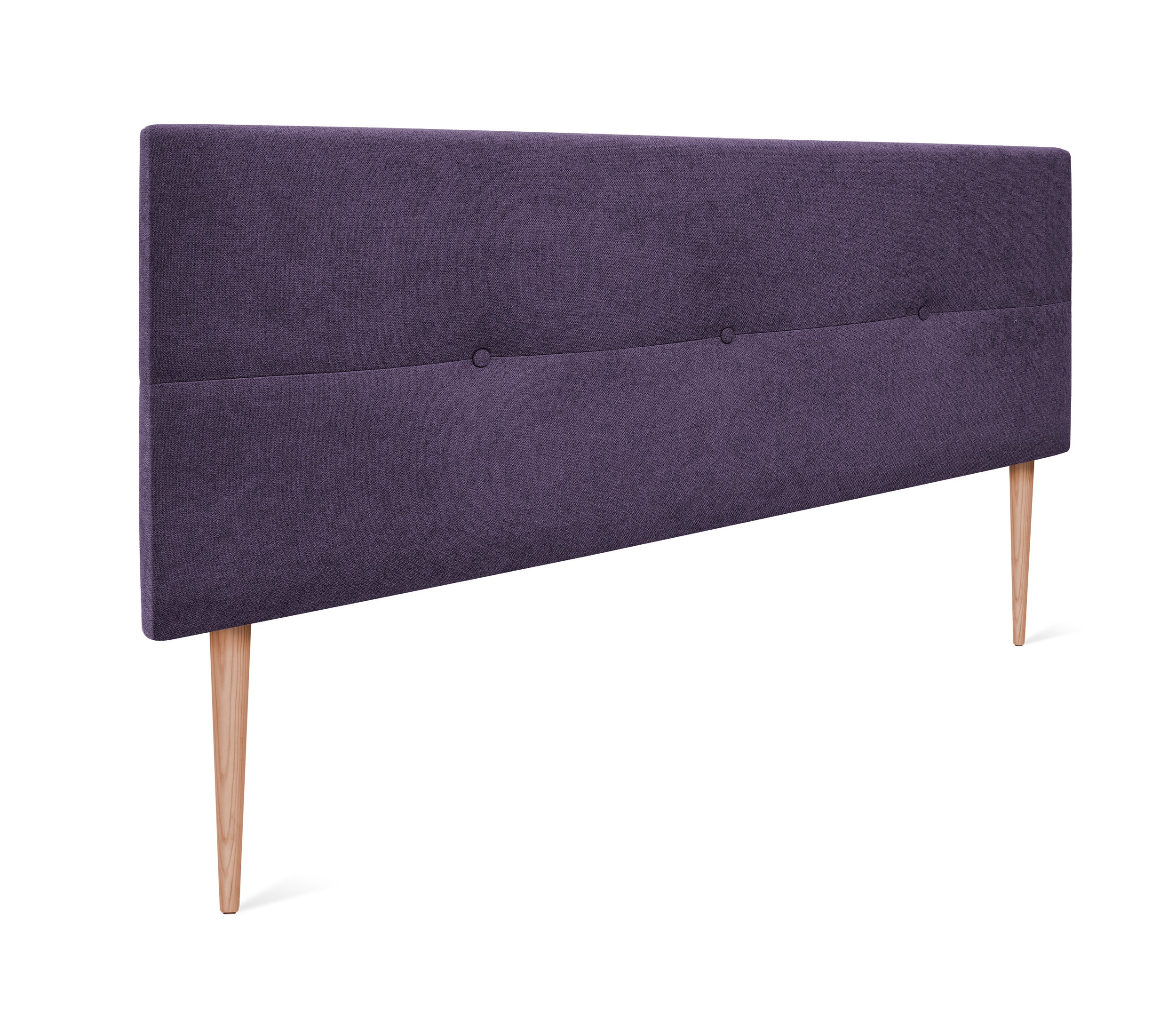 Dhome cabecero de tela aqualine con botones 145x105cm con patas camas 135/140 - lila