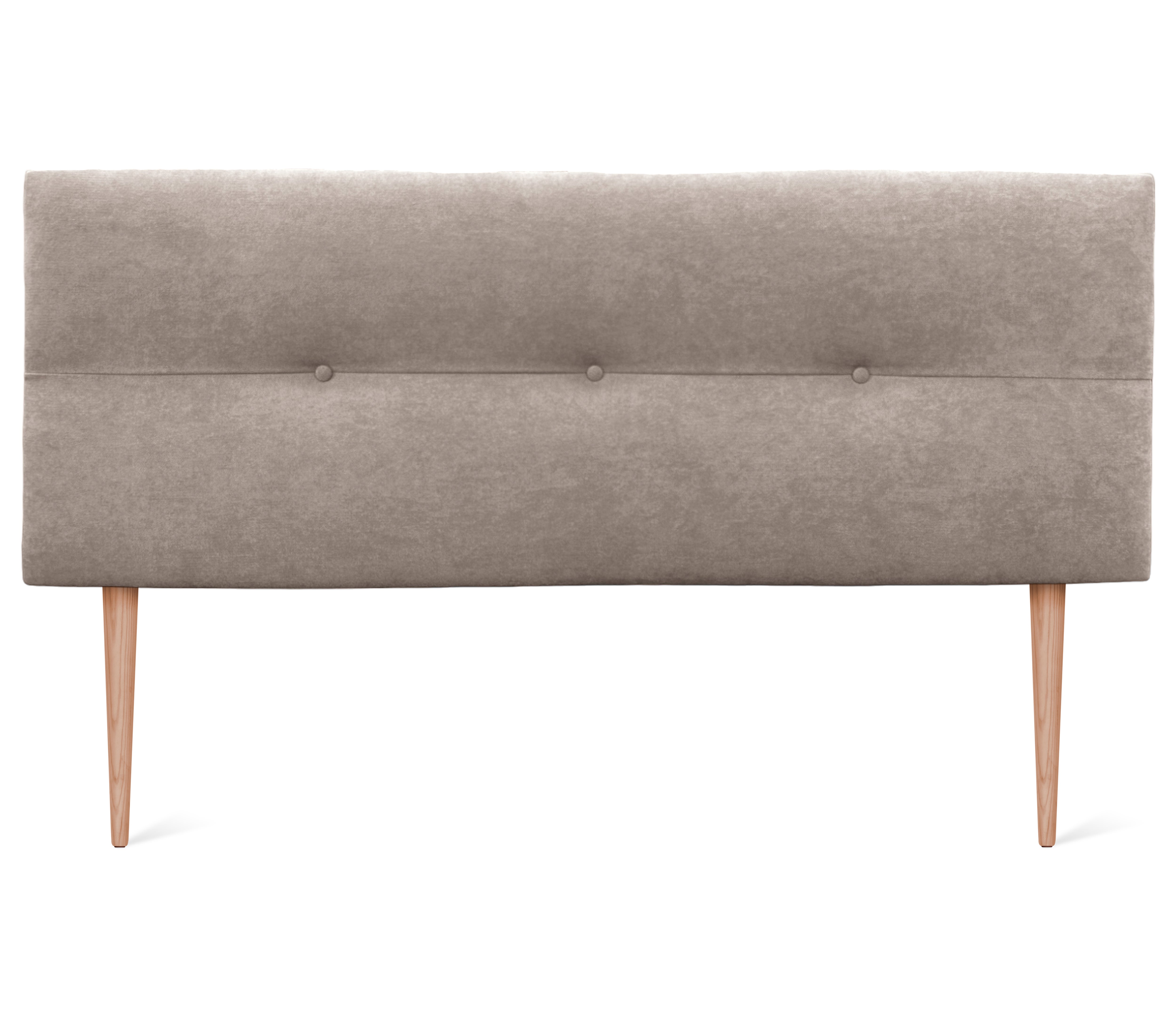 Dhome cabecero de tela aqualine con botones 160x105cm con patas camas 150/160 - tierra