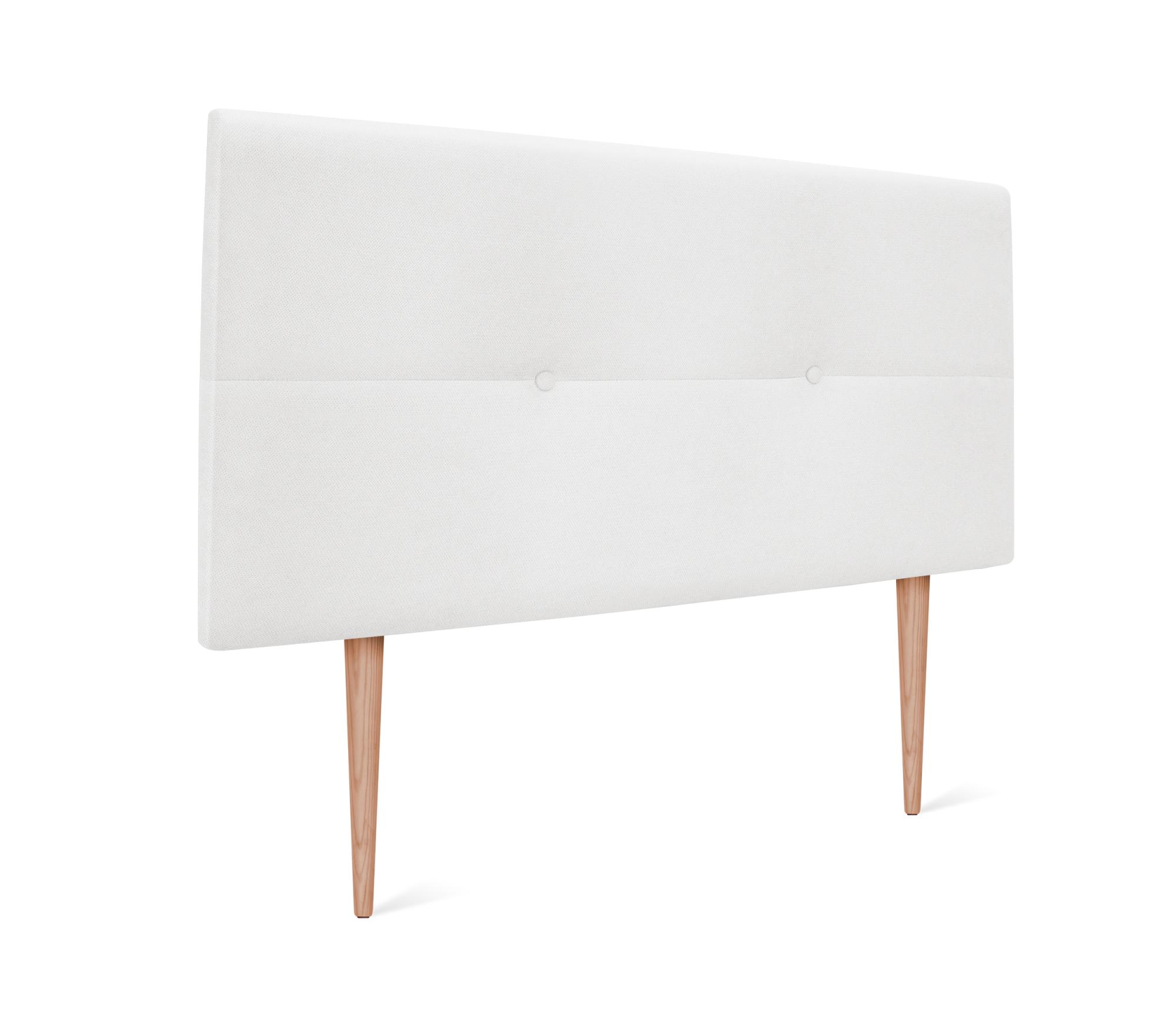 Dhome cabecero de tela aqualine con botones 110x105cm con patas camas 105 - blanco