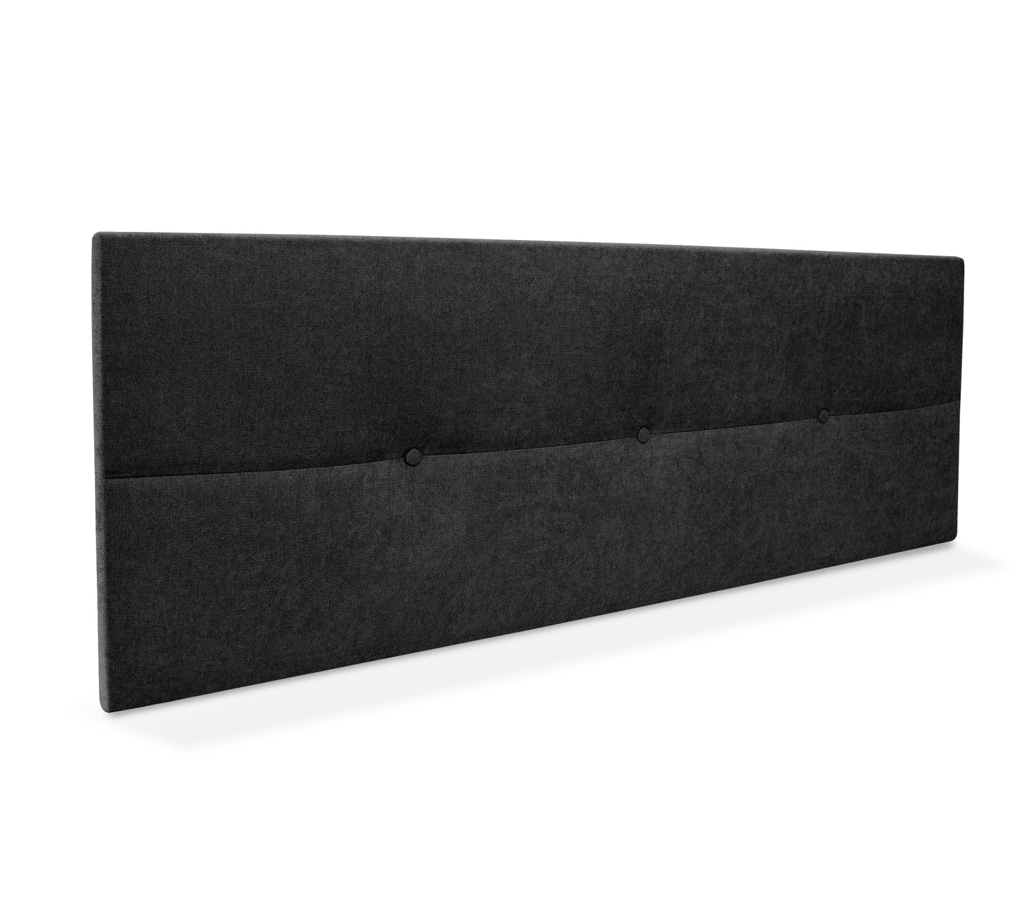 Dhome cabecero de tela aqualine con botones 135x50cm camas 120/135 - negro