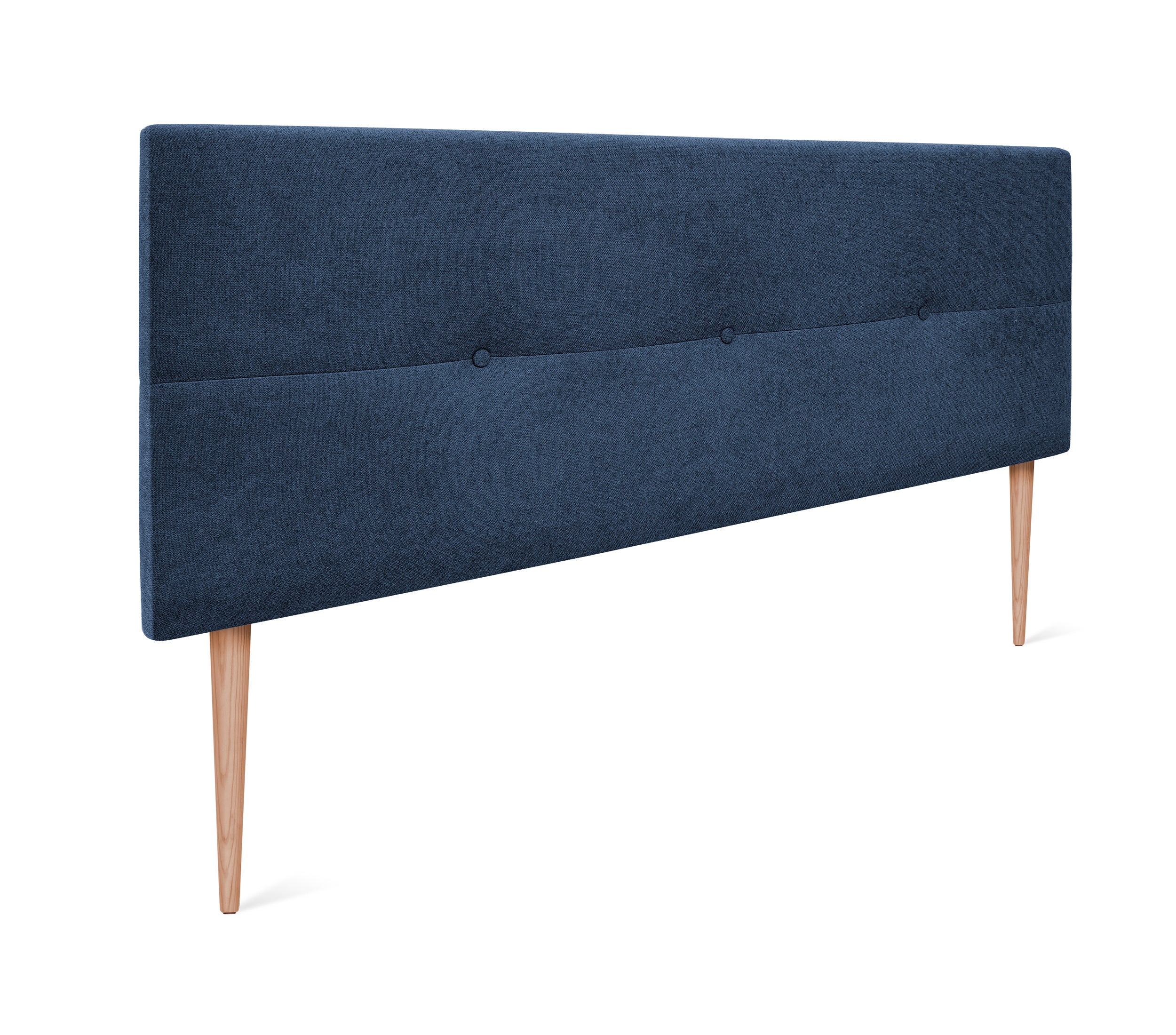 Dhome cabecero de tela aqualine con botones 150x105cm con patas camas 150 - azul