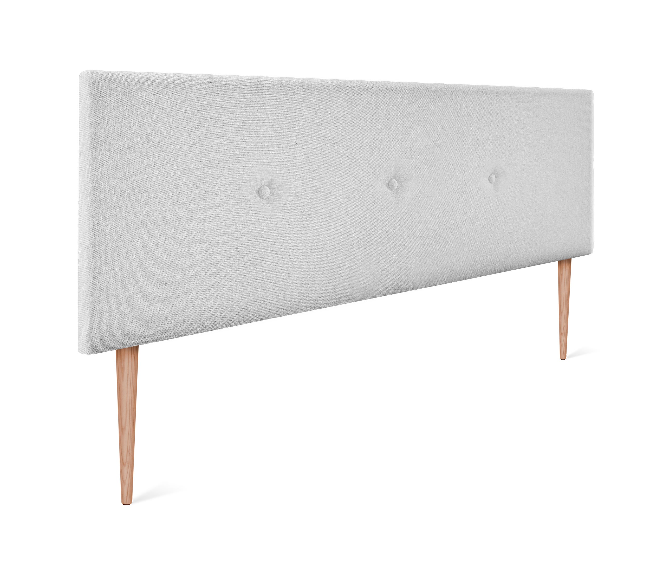 Dhome cabecero de tela aqualine liso con botones 145x105cm con patas camas 135/140 - gris perla