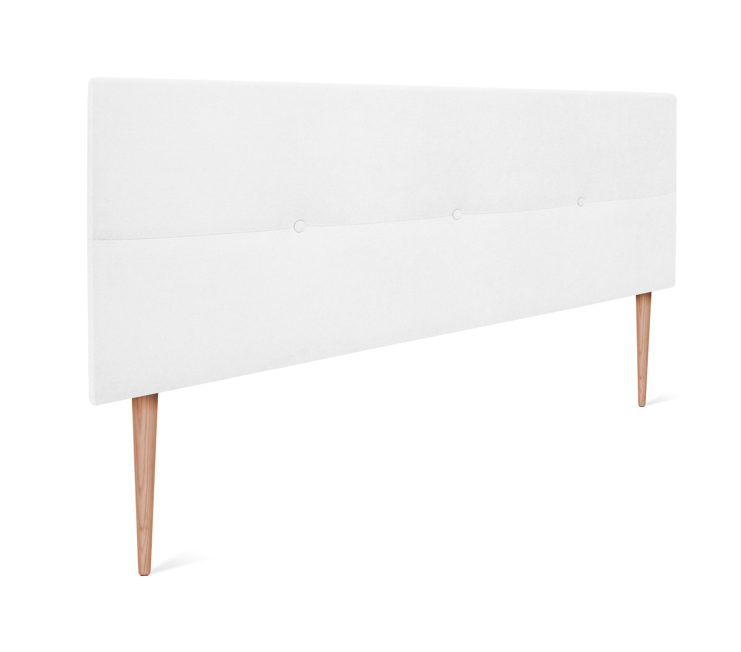 Dhome cabecero de tela aqualine con botones 160x105cm con patas camas 150/160 - blanco