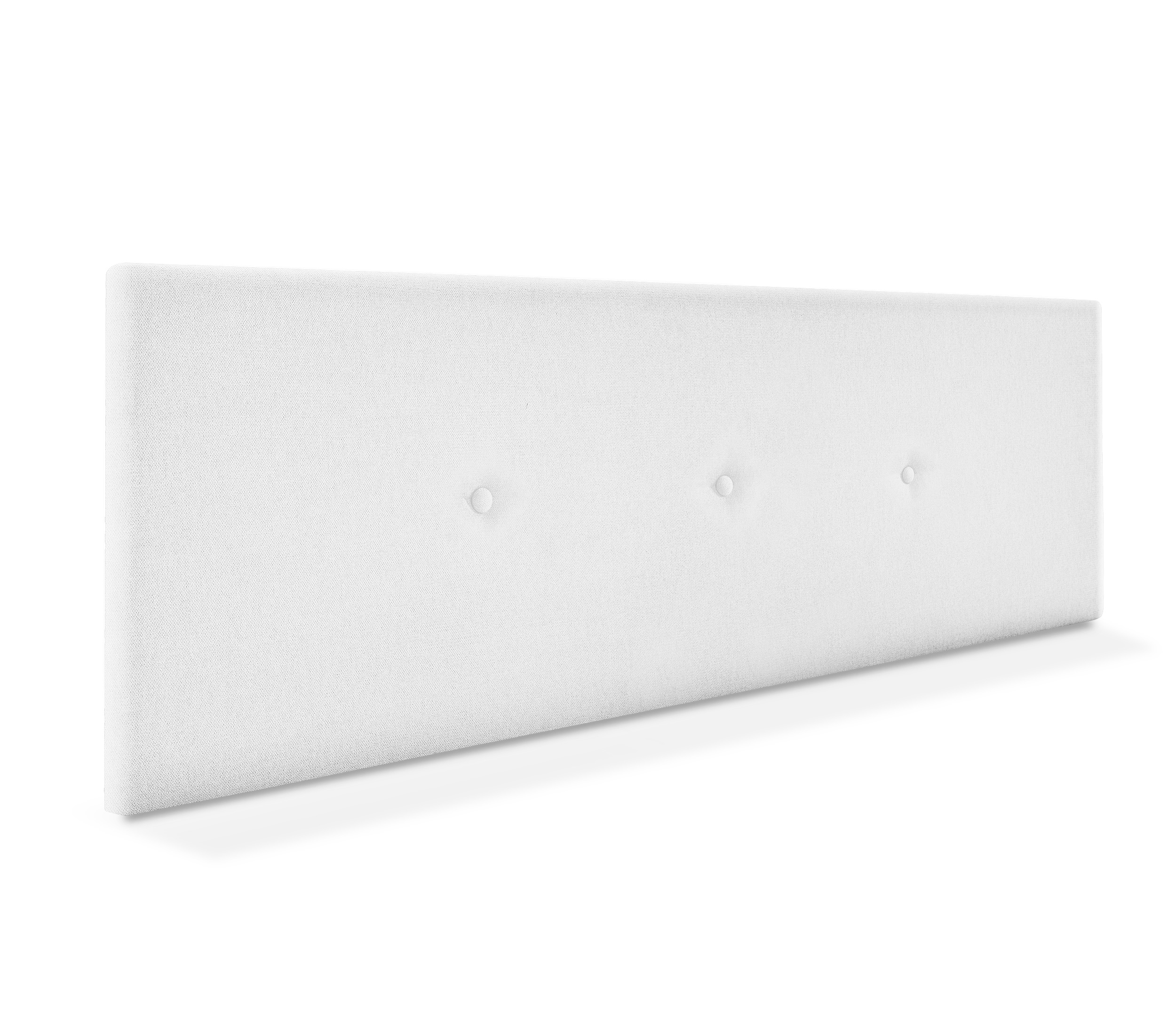 Dhome cabecero de tela aqualine liso con botones 145x50cm camas 135/140 - blanco