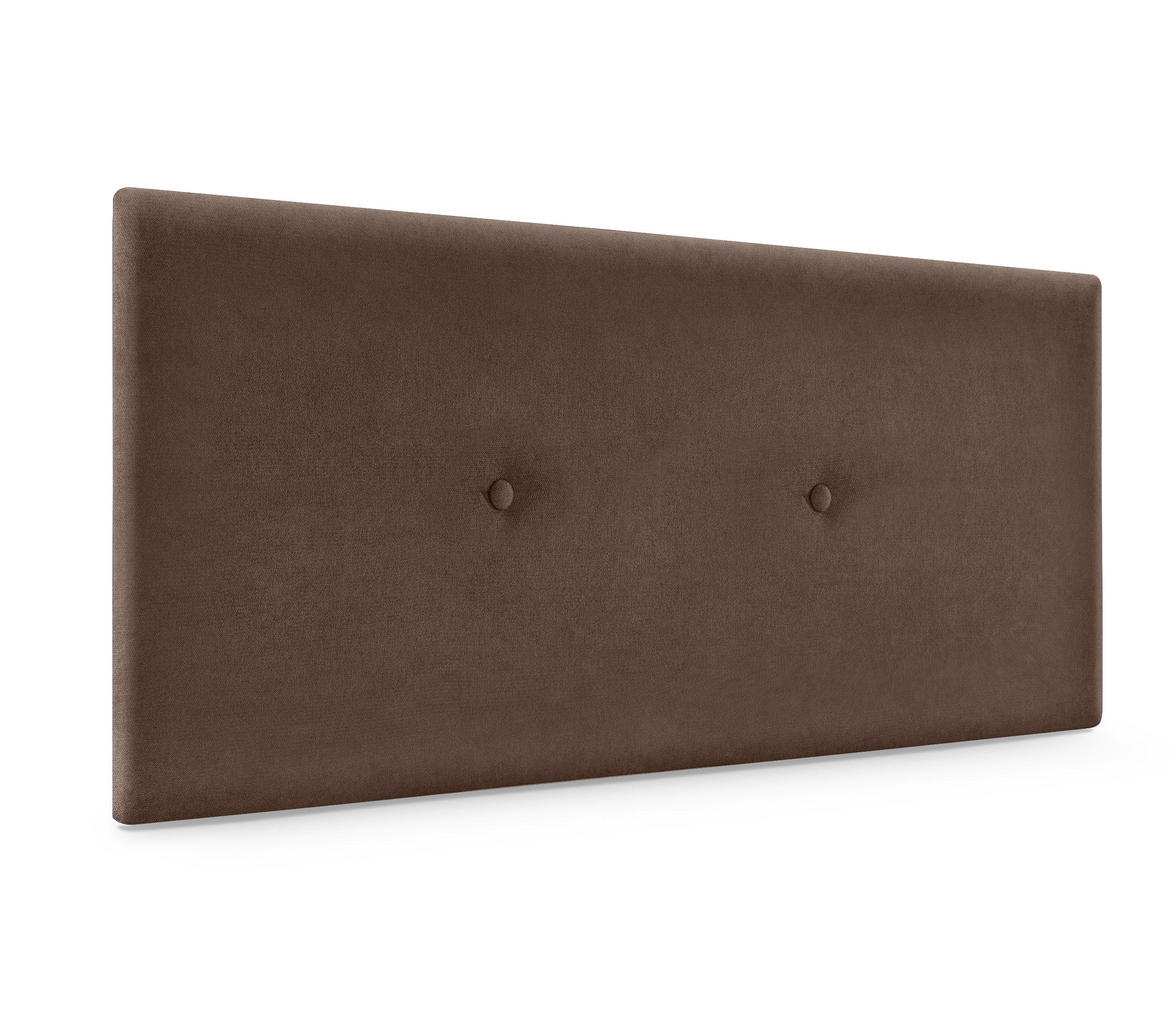 Dhome cabecero de tela aqualine liso con botones 110x50cm camas 105 - marrón