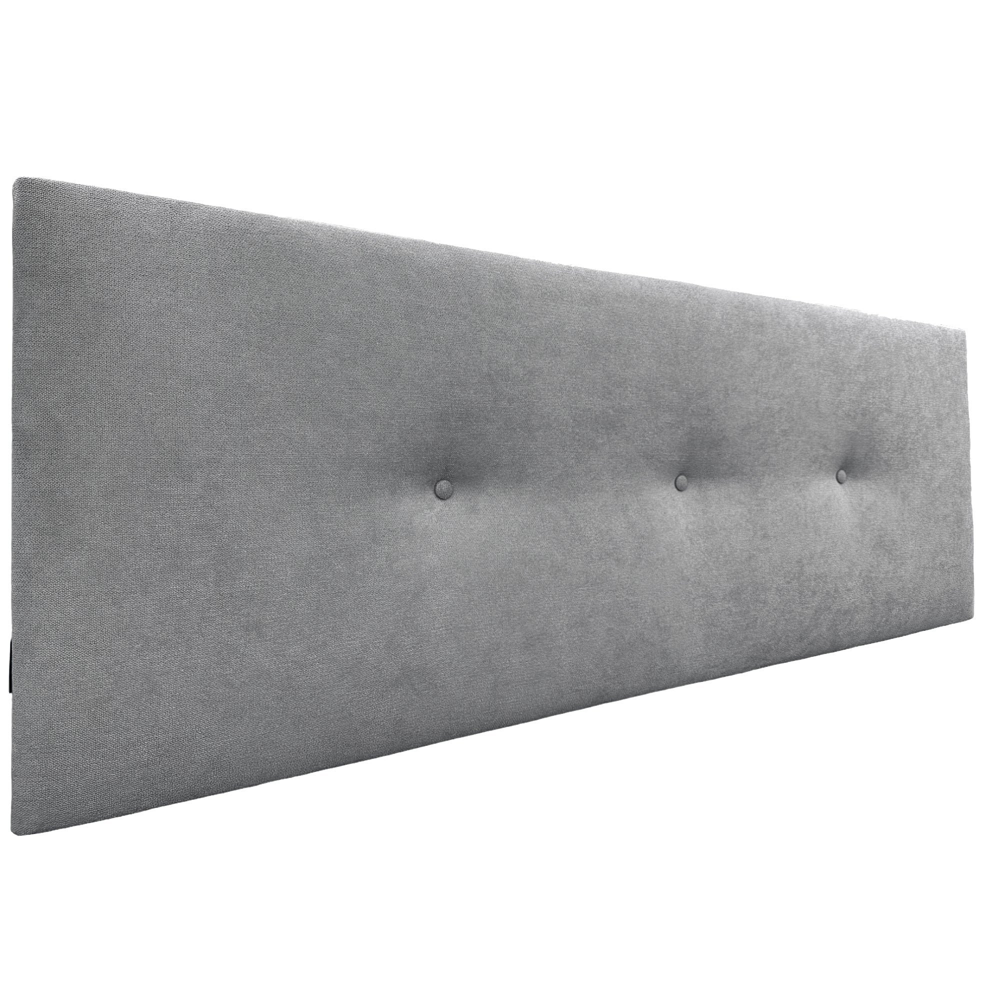 Dhome cabecero de tela aqualine liso con botones 145x50cm camas 135/140 - gris