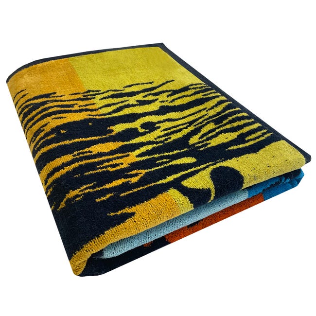 Acomoda Textil – Toalla de Playa 100% Algodón Egipcio 90x170cm. Toalla Rizo  Estampada para Piscina Grande 400 gr/m2 de Tacto Suave. (Tropic)