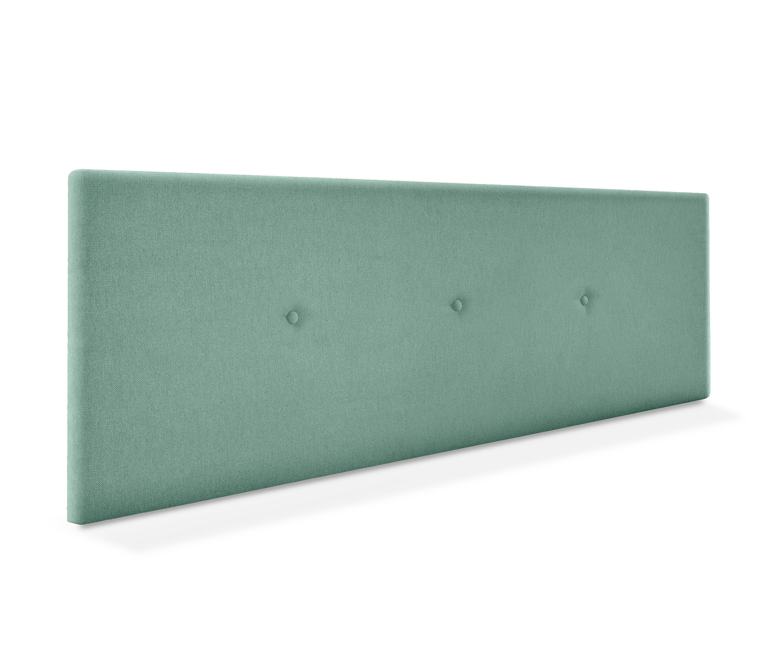 Dhome cabecero de tela aqualine liso con botones 145x50cm camas 135/140 - verde agua