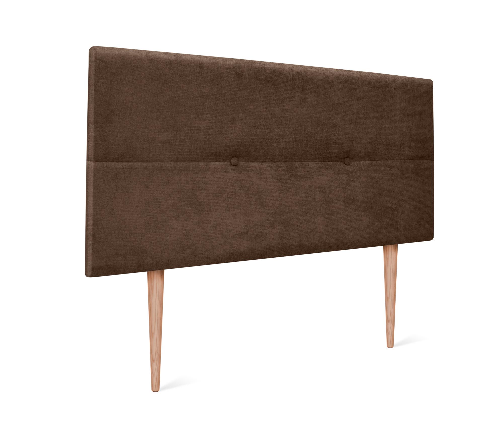 Dhome cabecero de tela aqualine con botones 110x105cm con patas camas 105 - marrón