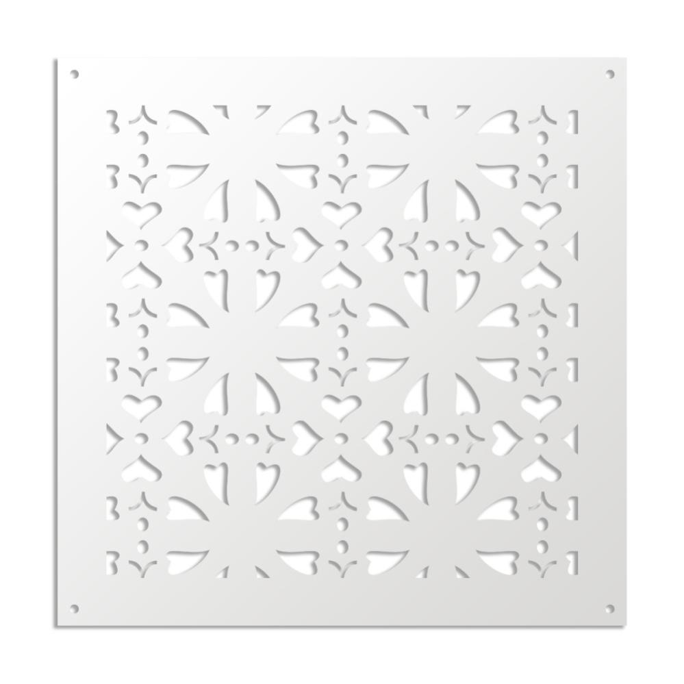 Pannello Decorativo Traforato In PVC - Modello CURL, Bianco, 48x48 Cm, Per Arredamento Moderno - Foto 10