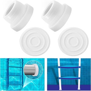 2 Pare-Chocs Pour Échelle De Piscine - Caoutchouc Protecteur | Tube 4,8cm | Anti-Rayures