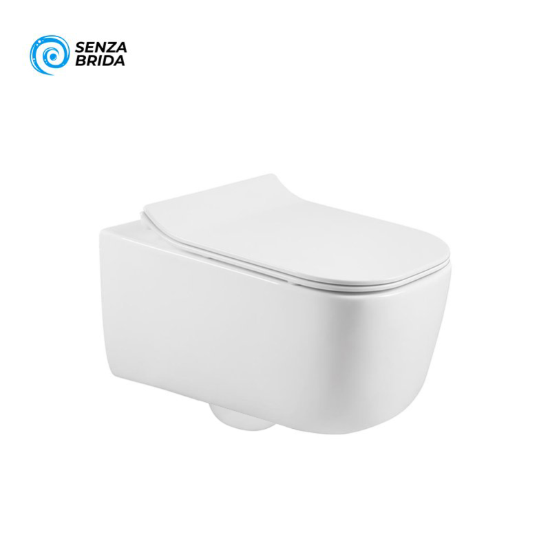 Wc Sospeso Senza Brida Rubino Bianco con Coprivaso Slim Soft Close Incluso - Spazio | Leroy Merlin
