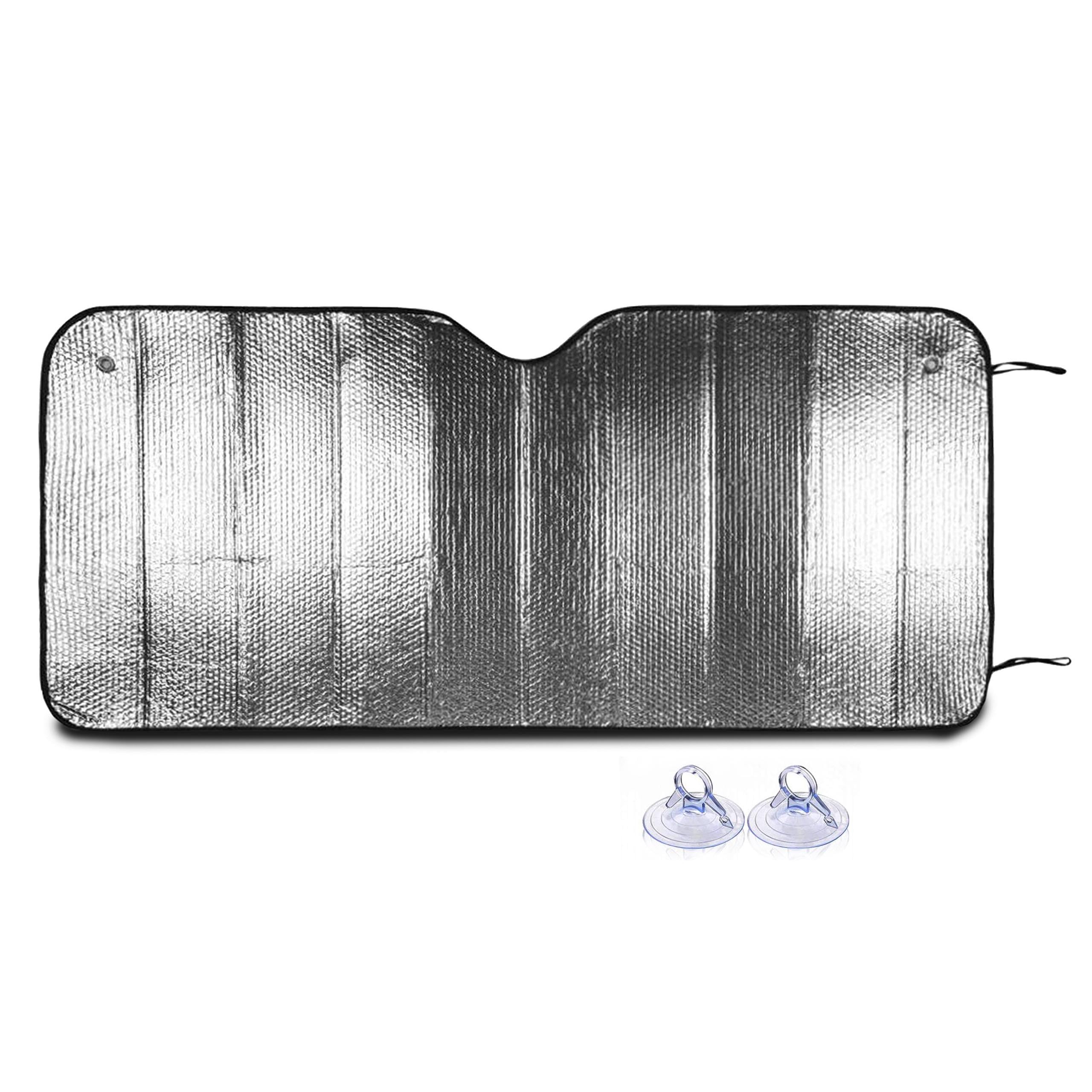 TIENDA EURASIA - Parasol Coche Delantero de Aluminio Reflectante,  Protección Rayos UV Parabrisas 130x60cm
