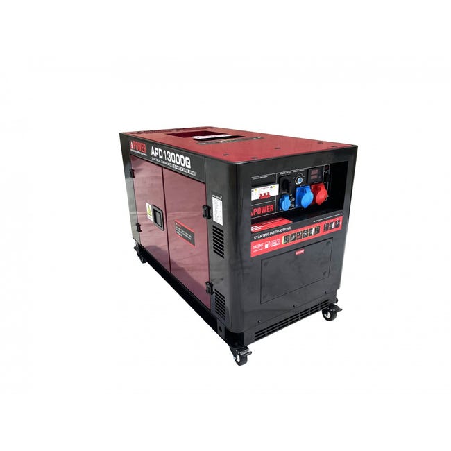 Groupe électrogène AiPower 13 kVA Diesel APD13000Q Silencieux 230&400V