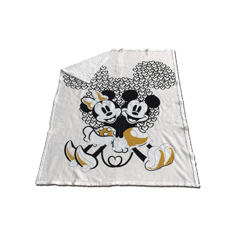 Couverture Disney Mickey et Minnie - Blanc et Noir