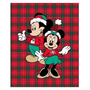 Plaid polaire imprimé toucher extra doux, DISNEY MINNIE SHOPPING