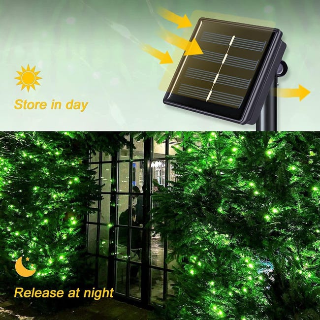 Ghirlanda Solare Esterna 12M 100 LED,Luci Multicolore Con 8 Modalita Ideale Per Casa Festa E Albero Di Natale 98735067 Ghirlanda Solare Esterna 12M 100 LED,Luci Multicolore Con 8 Modalita Ideale Per Casa Festa E Albero Di Natale 98735067