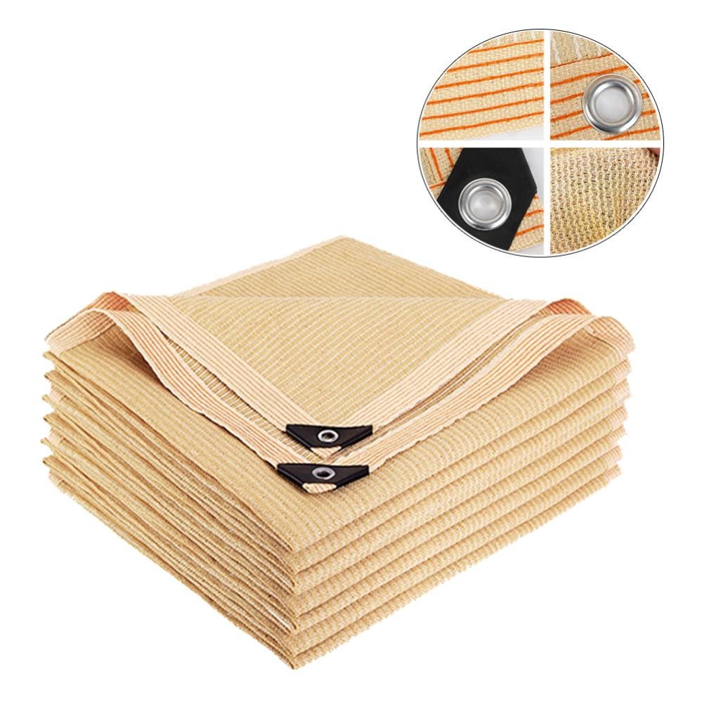 Red De Sombra Exterior 80-90% UV - Tela HDPE, 2x3m, Color Beige | Para Terraza, Balcón, Invernadero Y Pergola