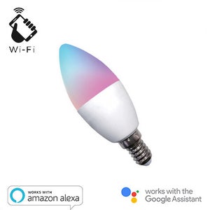 Homcloud EE-45WE14G Lampadina LED Smart 4,5W wifi con bluetooth RGB e Luce  Bianca E14 dimmerabile Compatibile con  Alexa e Google Home