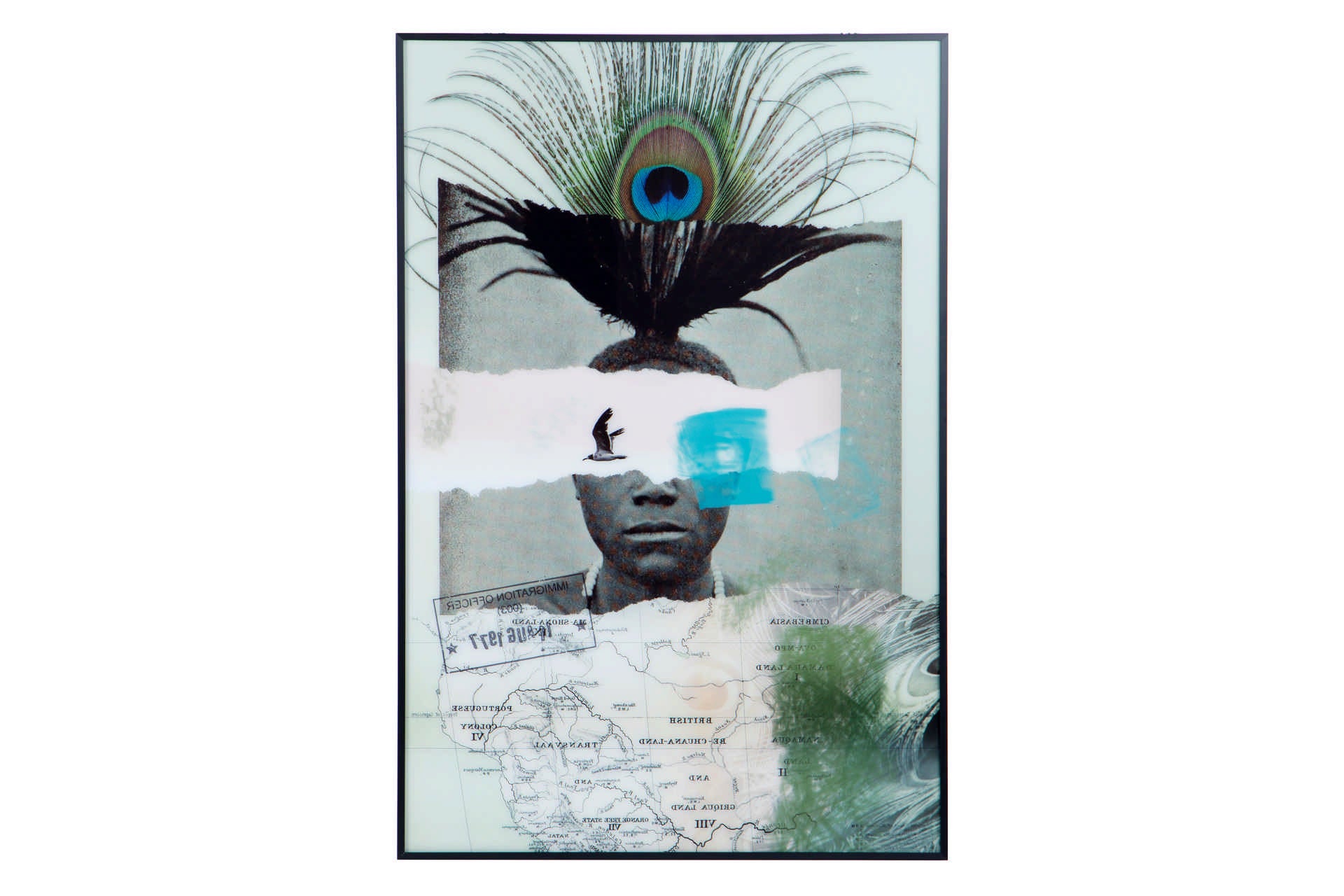 Cuadro pavo real 80x4x120 cm