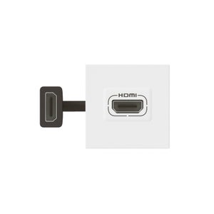 600385 Prise HDMI 2.0 Type A préconnectorisée dooxie finition blanc -  professionnel