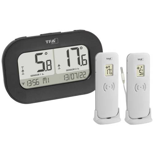 4x thermomètre numérique LCD moniteur de température avec sonde externe  pour réfrigérateur congélateur réfrigérateur aquarium (4x noir)