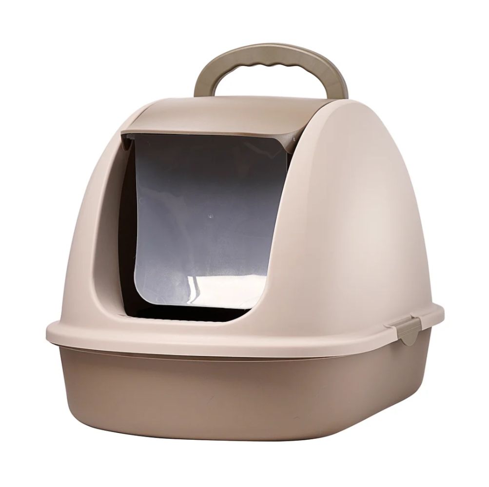 Arenero cerrado para gatos grande caja de arena aseo con cucharra