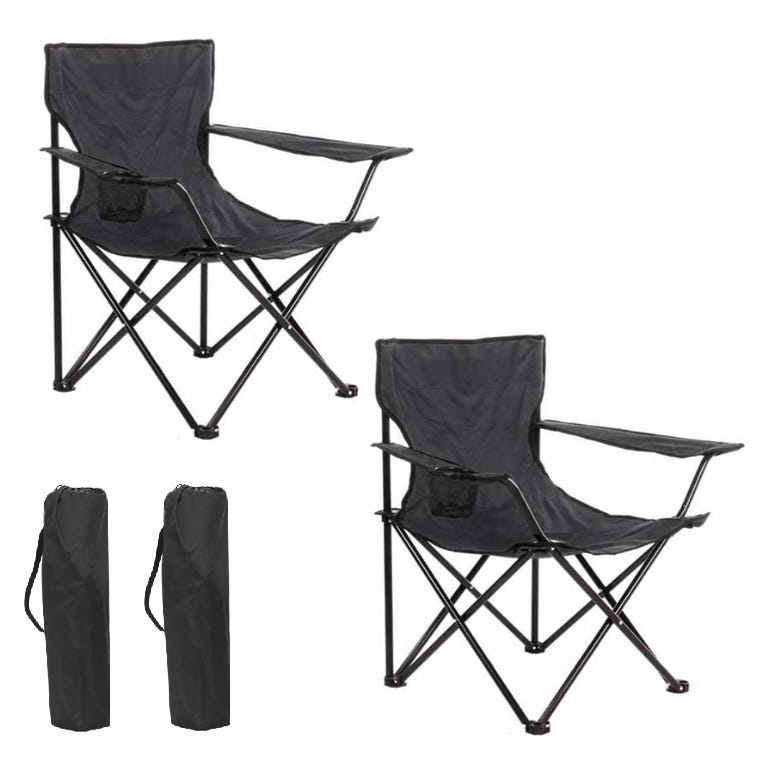 Sillas plegables multifuncionales para acampar en la playa Tumbona de pesca  negra Negro kusrkot Silla plegable de camping