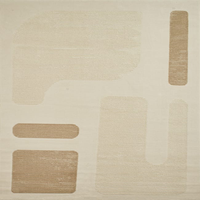 Tapis beige motif géométrique- 120x160 BIANCA