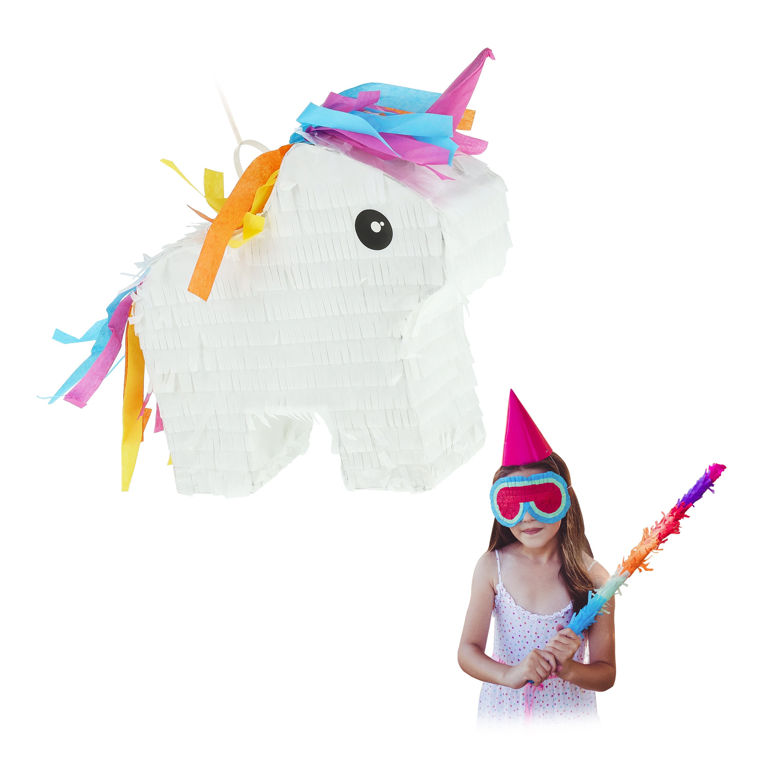 Piñata Licorne rose pour anniversaire enfant REF/22911
