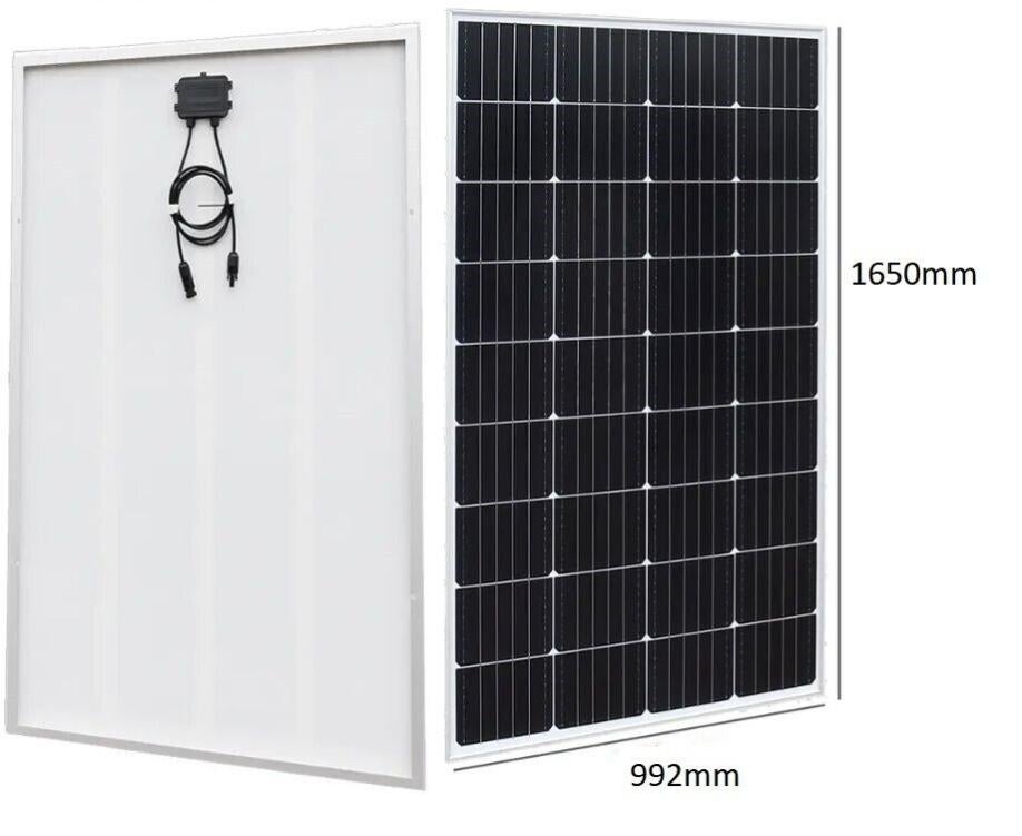 Kit Fotovoltaico 2 KW Pwm Inverter 2000W Pannello Solare 200W Batteria 120  Ah