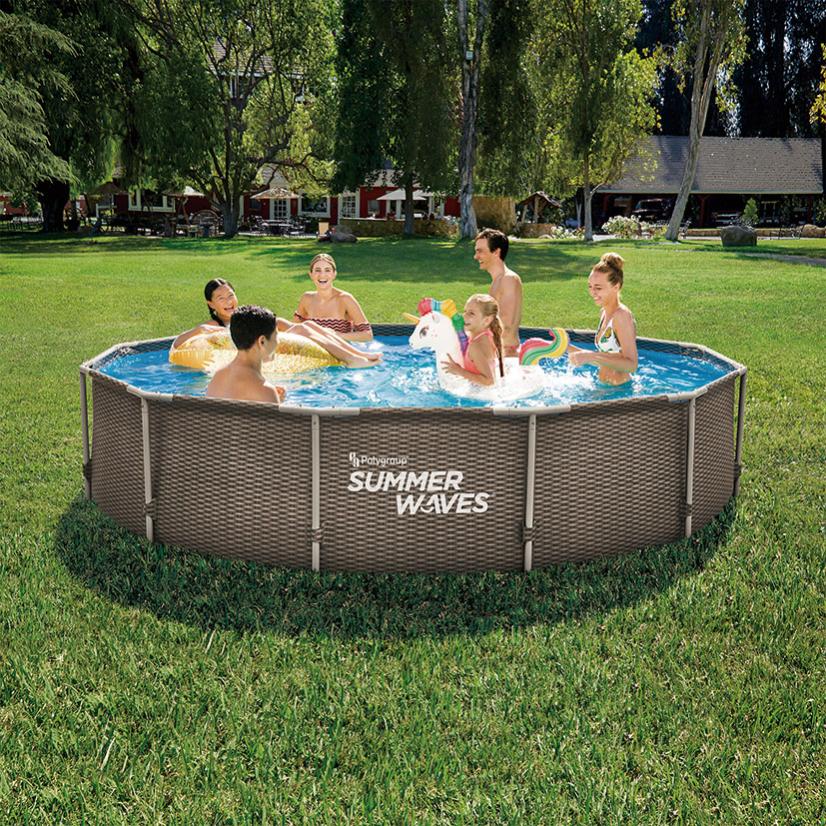 Piscina Tub.ø305X76 Cm+Depur.imit.rattan