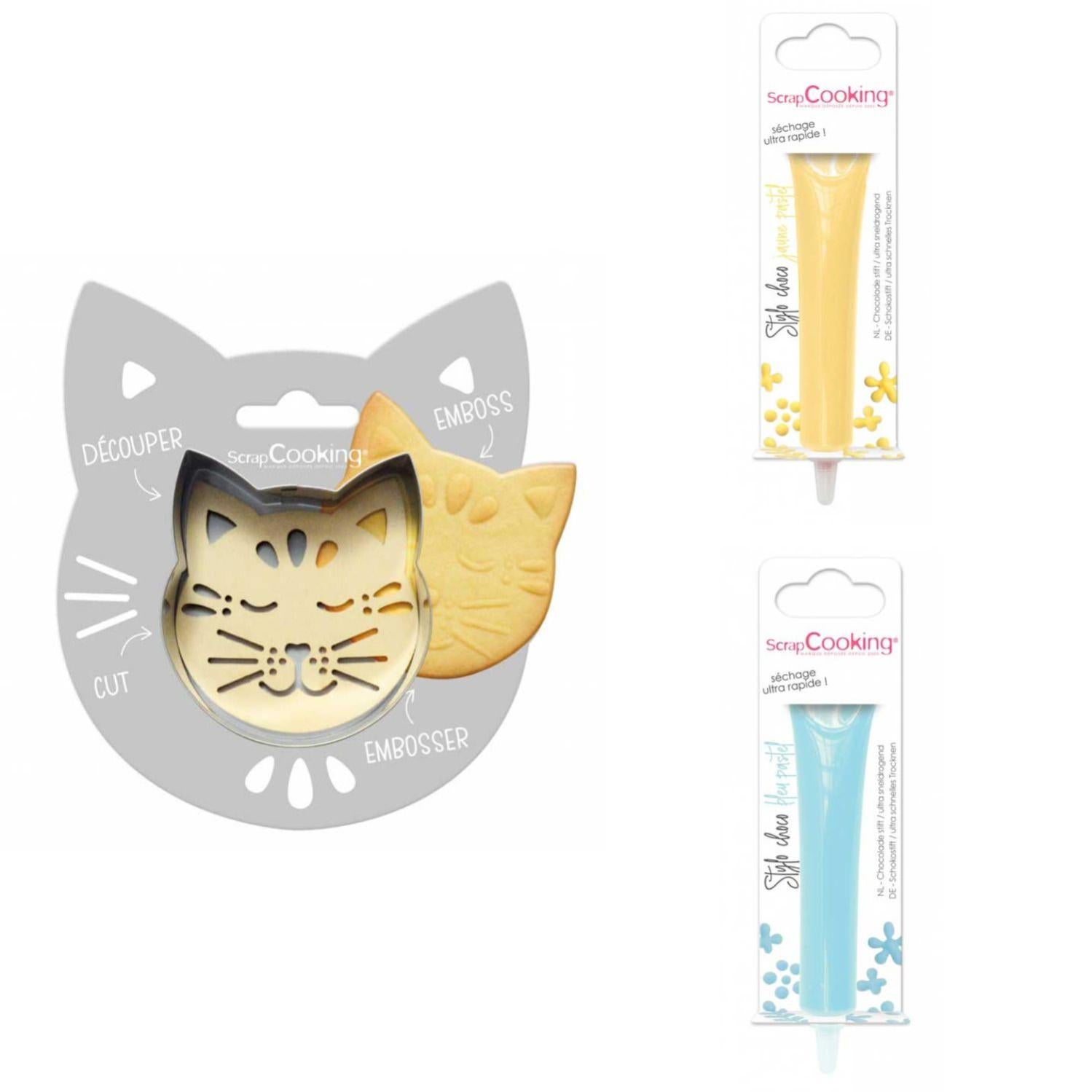 Set Da 8 Formine Per Biscotti In Acciaio Inox A Forma Di Gatto: Diverse Pose (seduto, In Corsa, Acciambellato). Ideali Per Dolci, Fondente E Formine Per Bambini. - 2