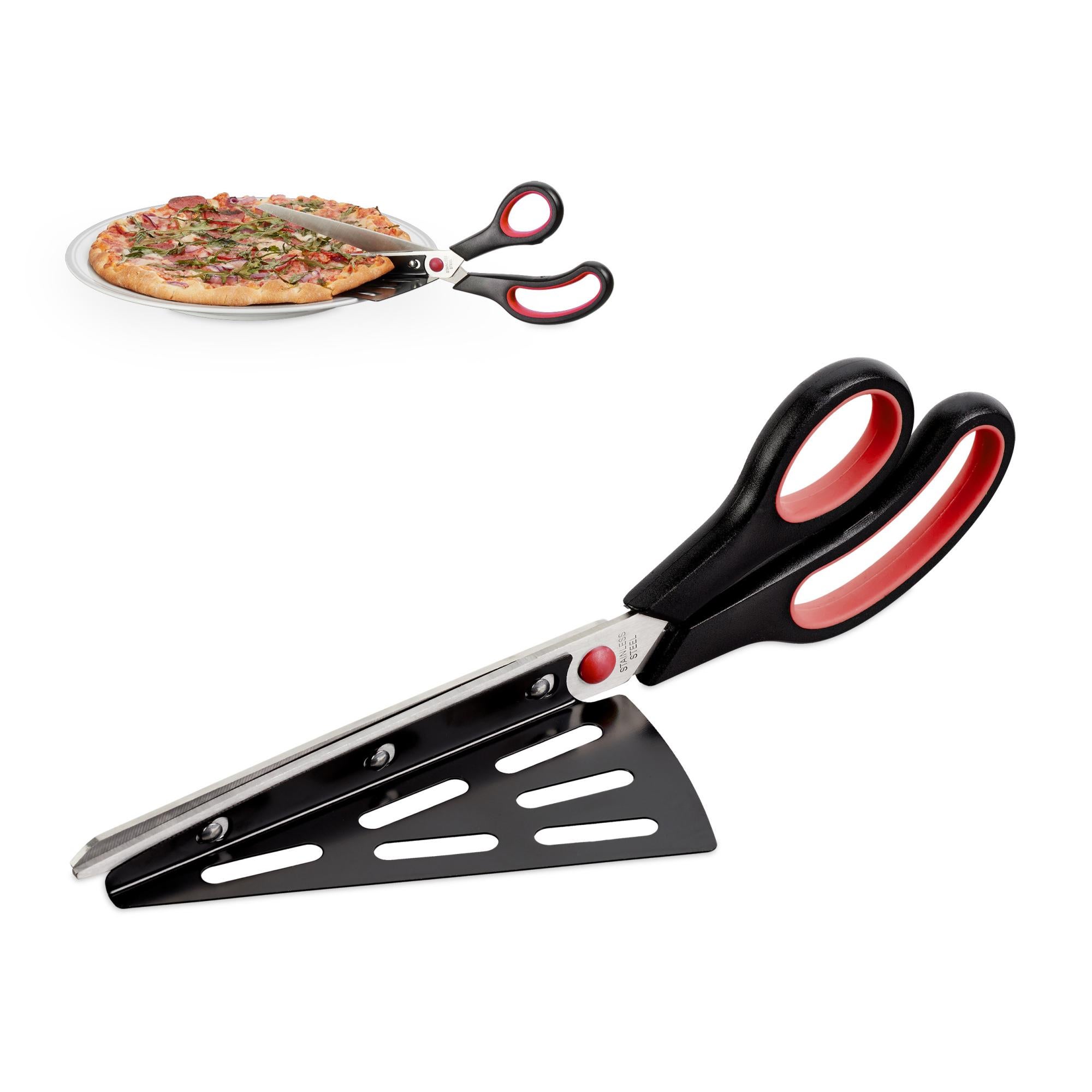 Ciseaux à pizza avec élévateur à pizza ciseaux de cuisine en acier