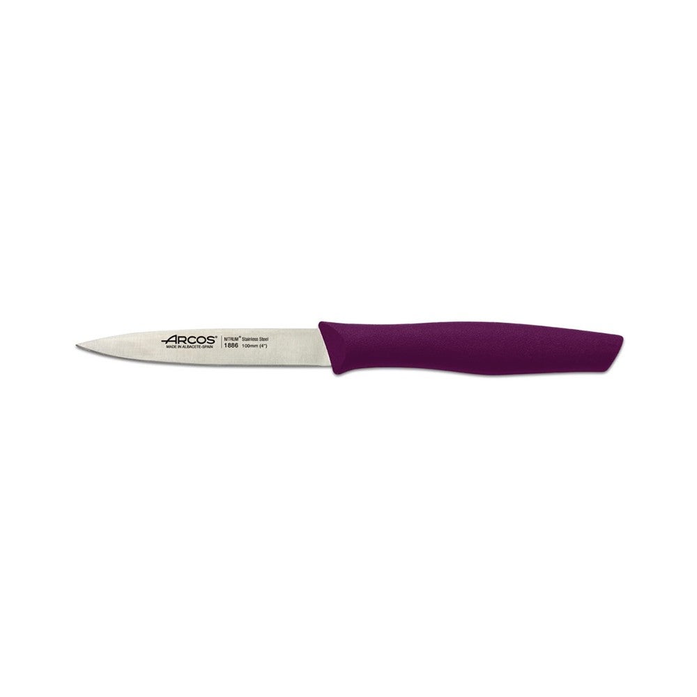 Mondador Knife Arcos Nova 188631 in acciaio inox Nitrum e mango  Polipropilene, lama da 10 cm color fucsia in scatola da esposizione