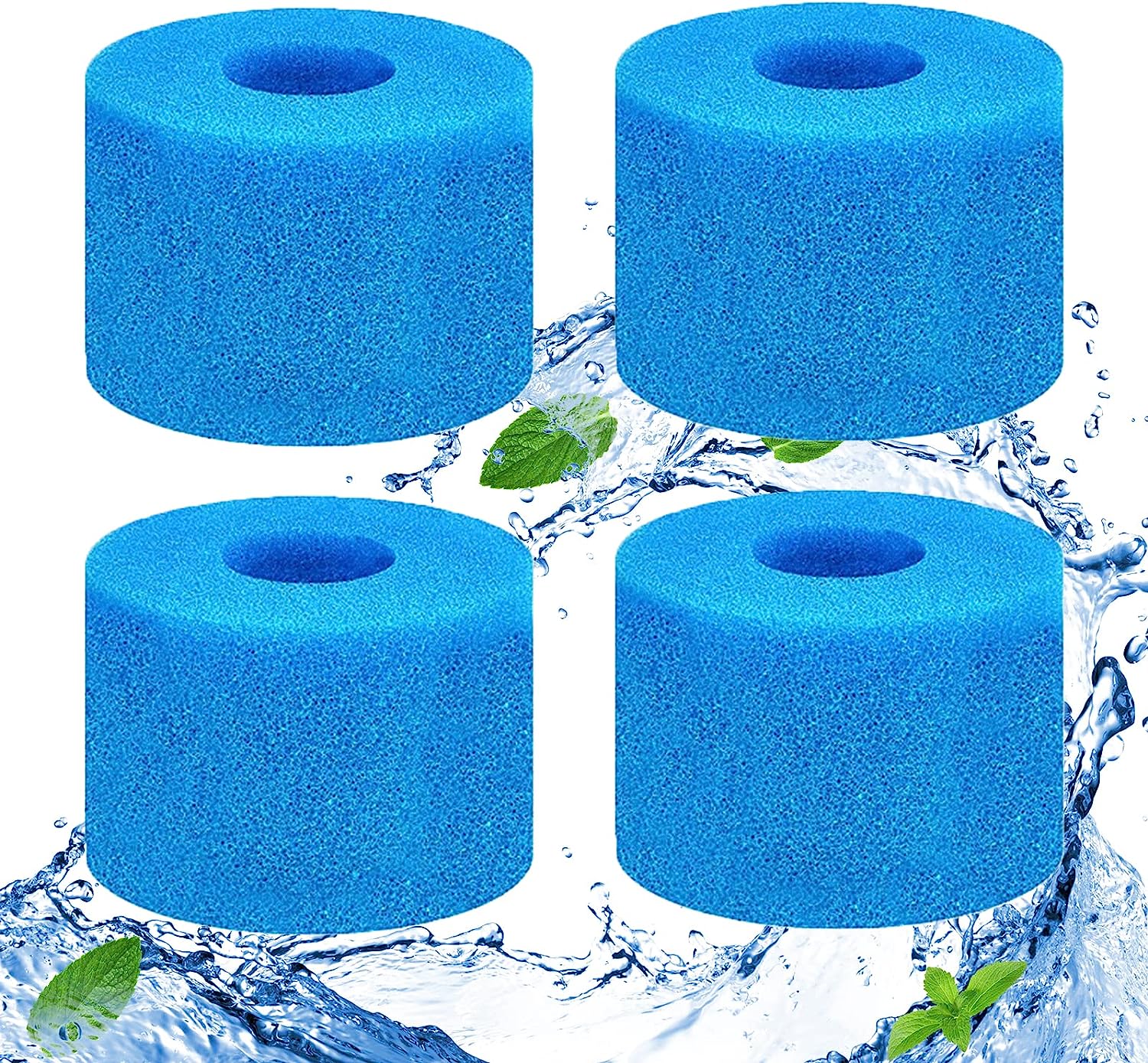 6 pièces éponges filtrantes type S1 en mousse pour piscine TUMALAGIA Intex  29001E Pure Spa Whirlpool Filtre réutilisable pour piscine de type S1