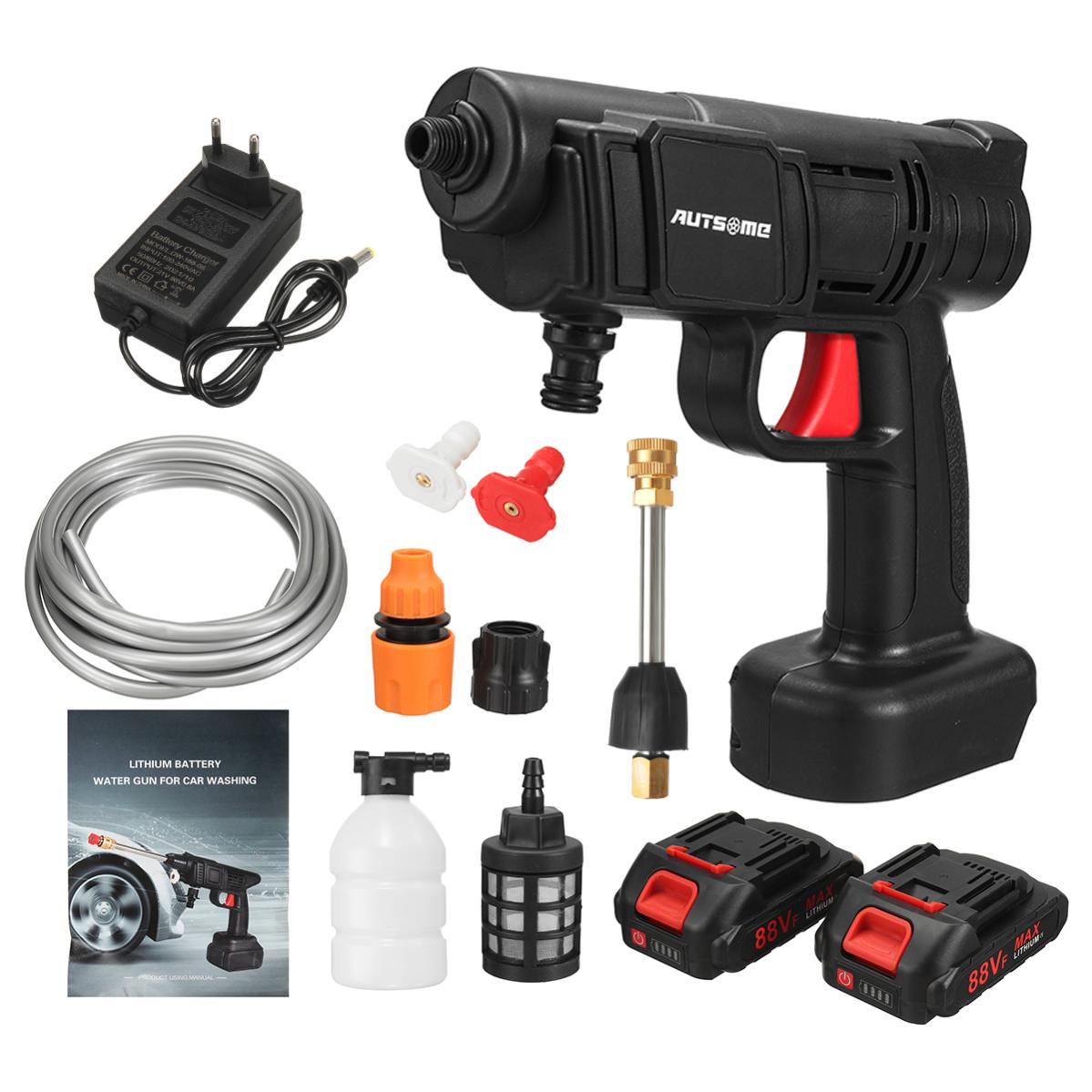 Pulitrice Batteria 145 PSI Pistola A Spruzzo Elettrica Senza Fili &ndash; Lavaggio Ad Alta Pressione Portatile Per Auto E Giardino Idropulitrice A Batteria 200 Bar