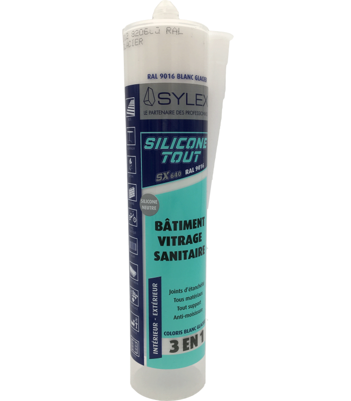 Mastic Acrylique Blanc RAL 9016 - 310ML  Scellant à Joints Efficace et  Facile à Utiliser - 100% Volet Roulant