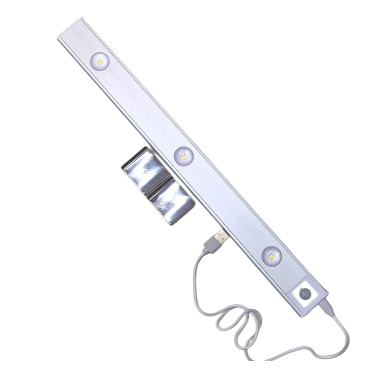 Lumière Placard Détecteur De Mouvement 20CM, Veilleuse LED USB rechargeable  batterie intégrée, éclairage sous armoire, extra-plate