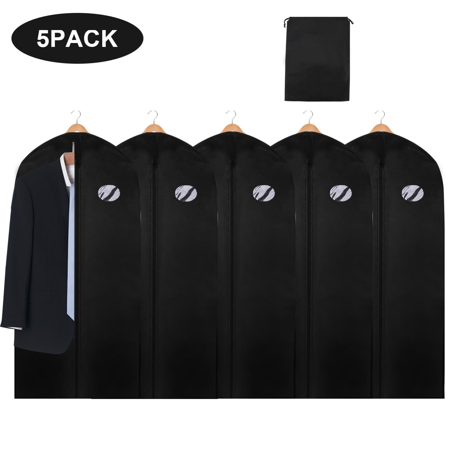 Housses Vêtements PEVA X10 - Protection Cintres - Transparentes Imperméables - 30x60cm - Pour Chemises/costumes