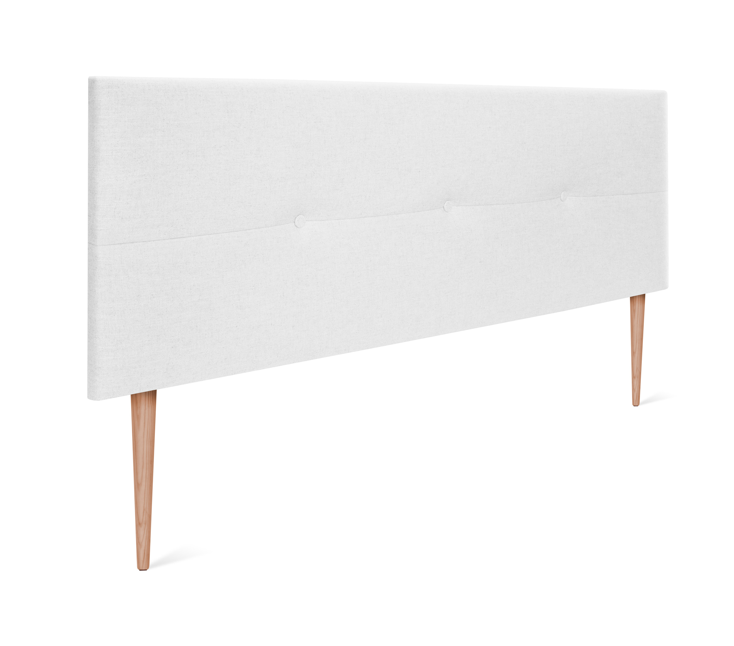 Dhome cabecero de lino natural con botones 160x105cm con patas camas 150/160 - blanco