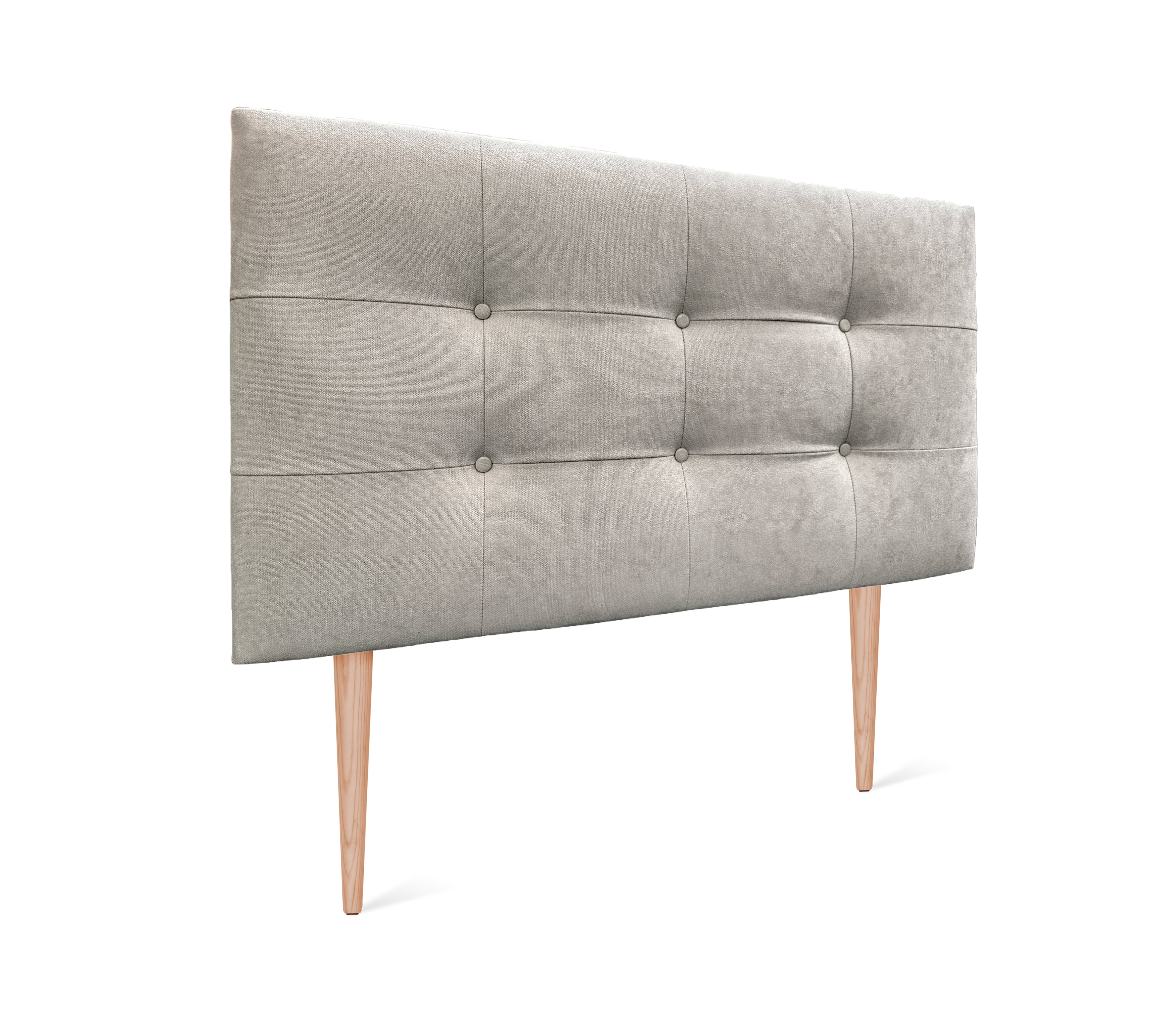 Dhome cabecero de tela aqualine capitoné 95x115cm con patas camas 90 - beige