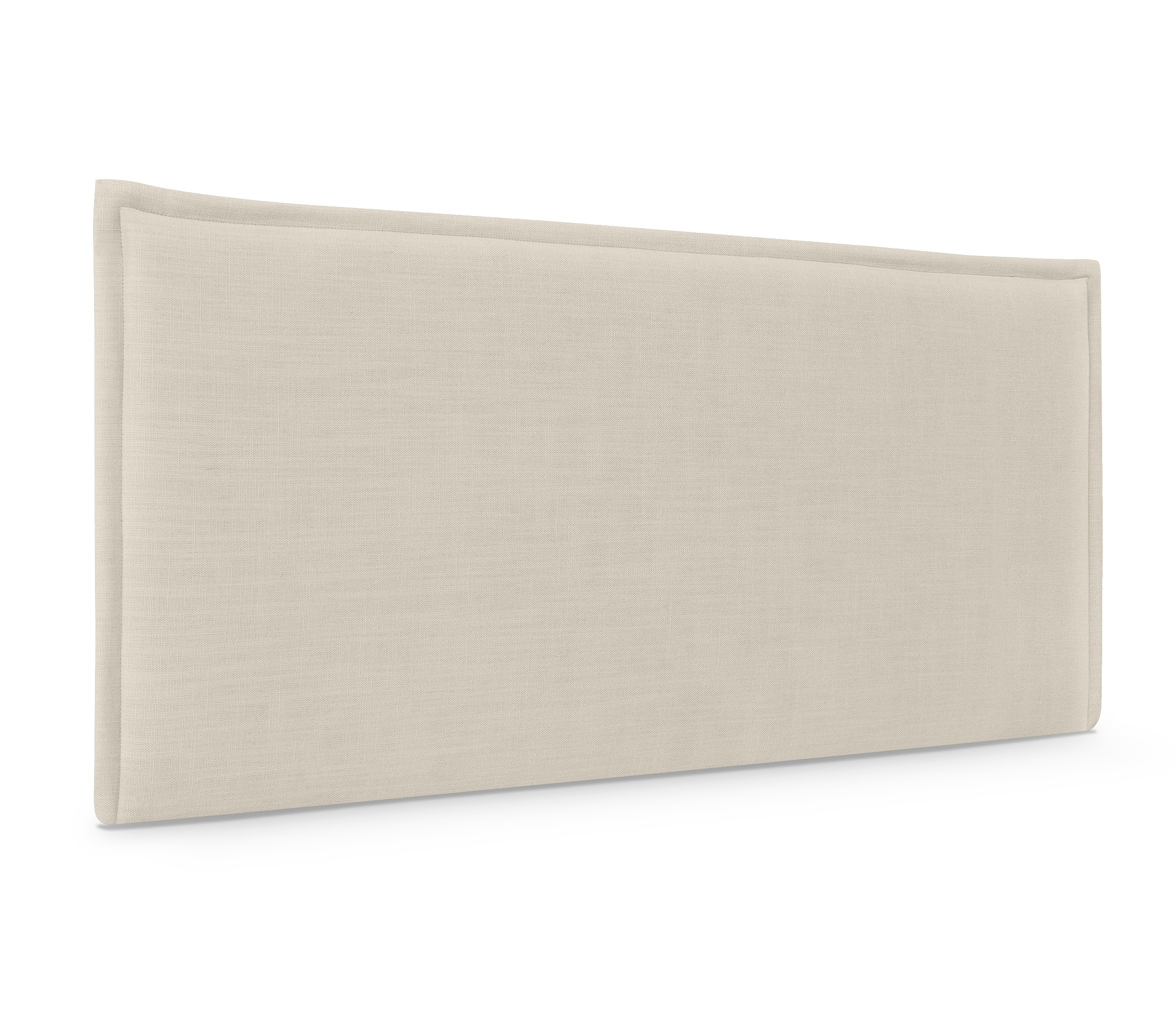 Dhome cabecero de lino natural liso con ribete 80x50cm camas 70/80/90 - beige